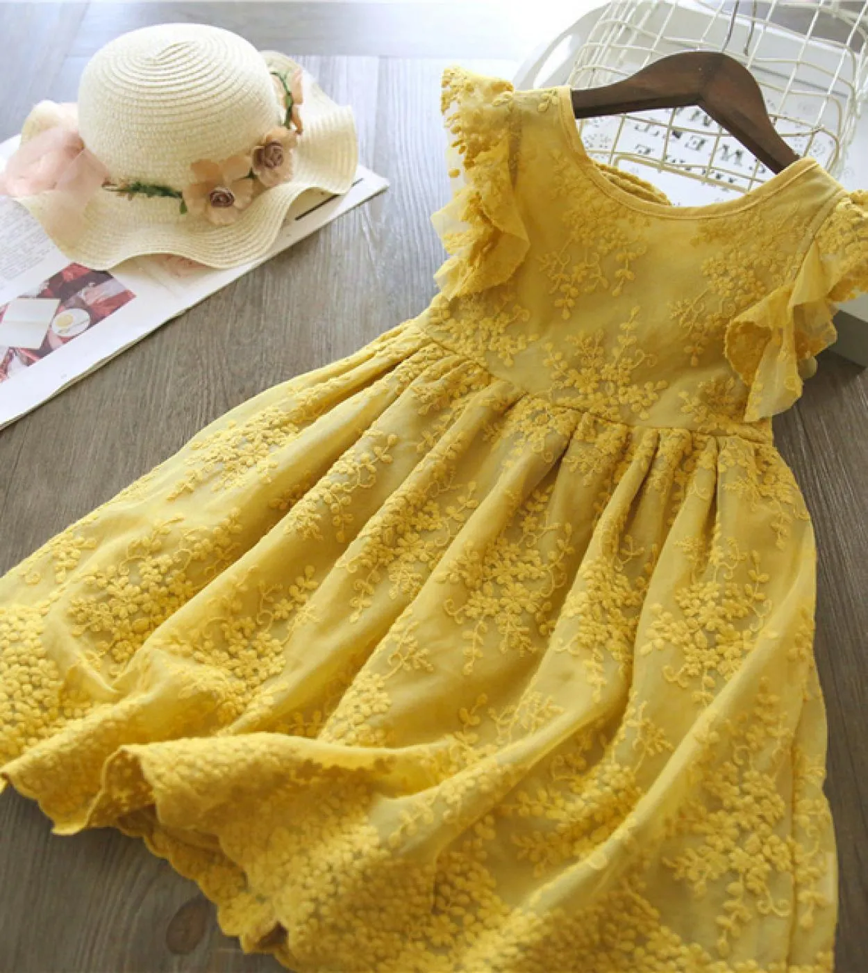 Elegante abito da sposa per ragazza di fiori in pizzo per bambini bianco prima comunione abiti in tulle bambina compleanno festa