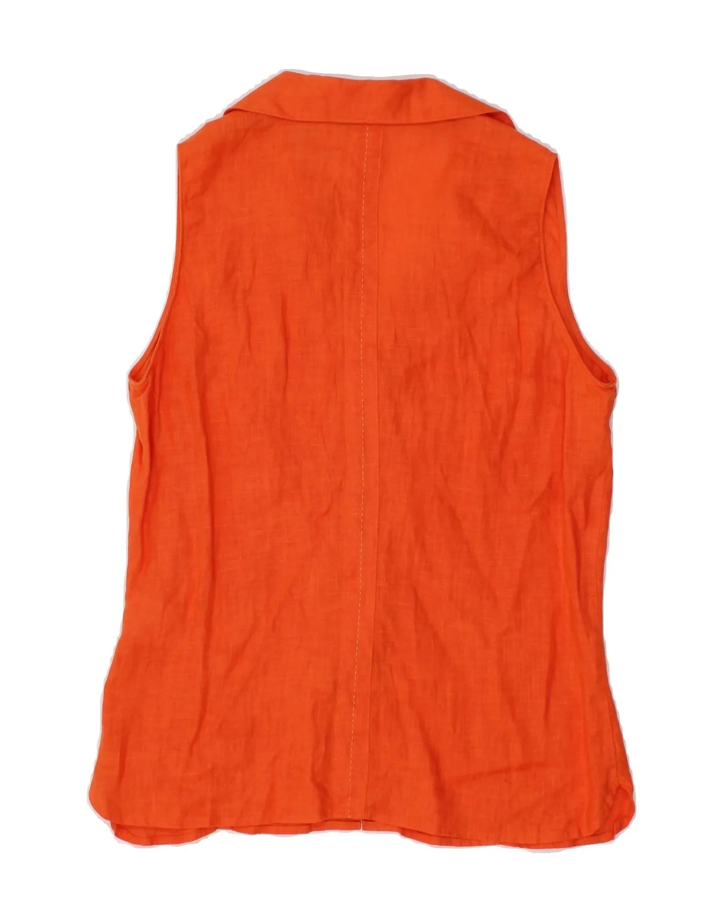 ESCADA Womens Sleeveless Shirt IT 40 Small Orange Linen