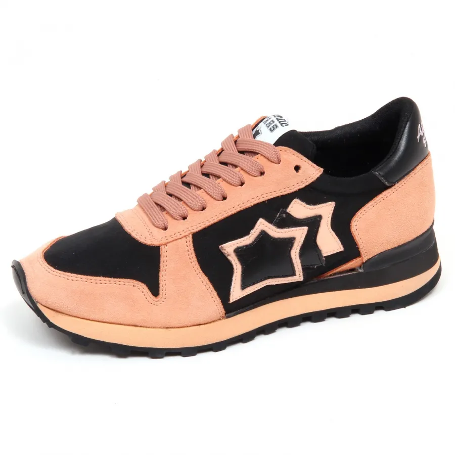 F6130  sneaker donna powder pink/black ATLANTIC STARS ALHENA scarpe shoe woman