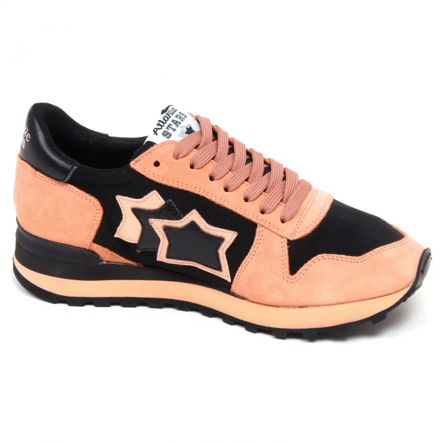 F6130  sneaker donna powder pink/black ATLANTIC STARS ALHENA scarpe shoe woman