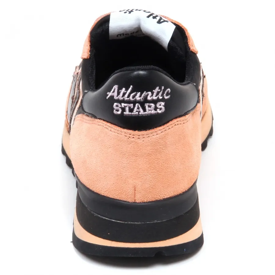 F6130  sneaker donna powder pink/black ATLANTIC STARS ALHENA scarpe shoe woman