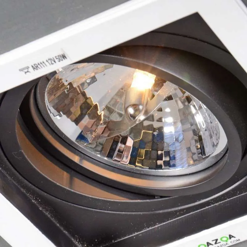 Faretto da incasso grande 'Ultra QR' design blanco/metallo - adatto per LED / interno