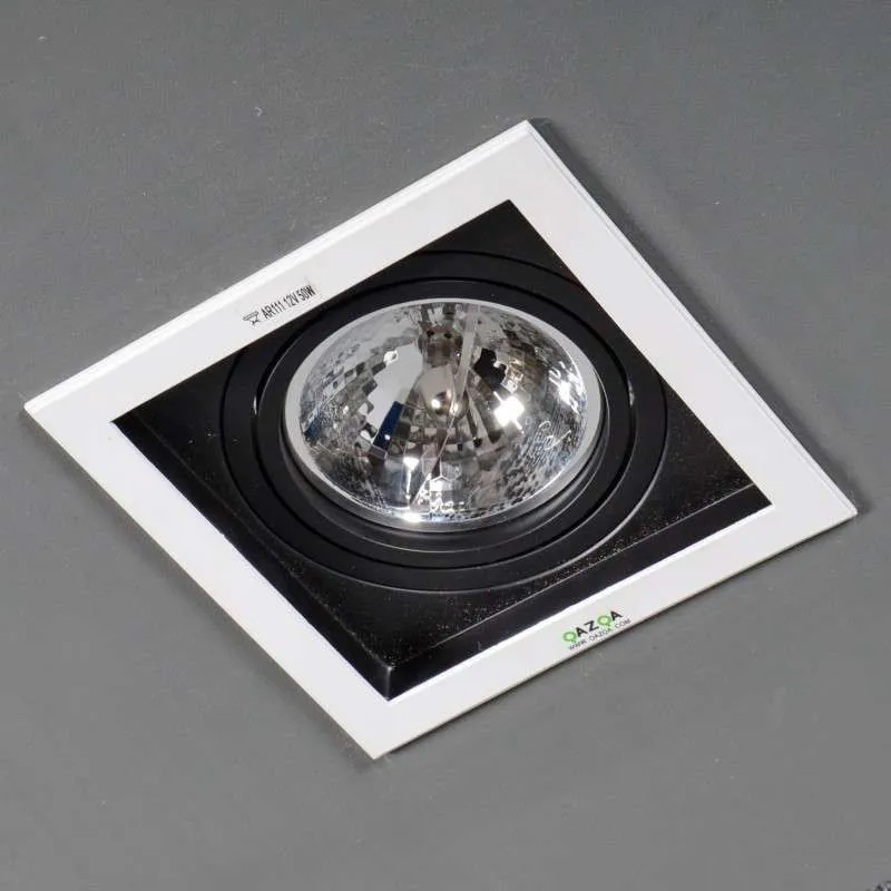 Faretto da incasso grande 'Ultra QR' design blanco/metallo - adatto per LED / interno