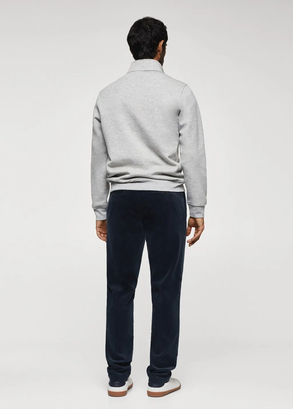 Felpa cotone collo zip