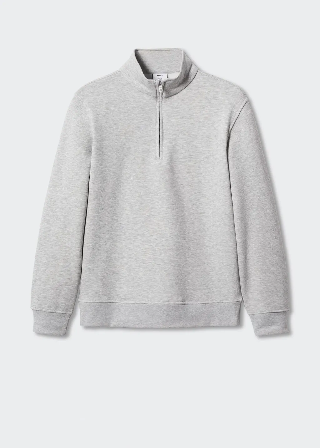 Felpa cotone collo zip