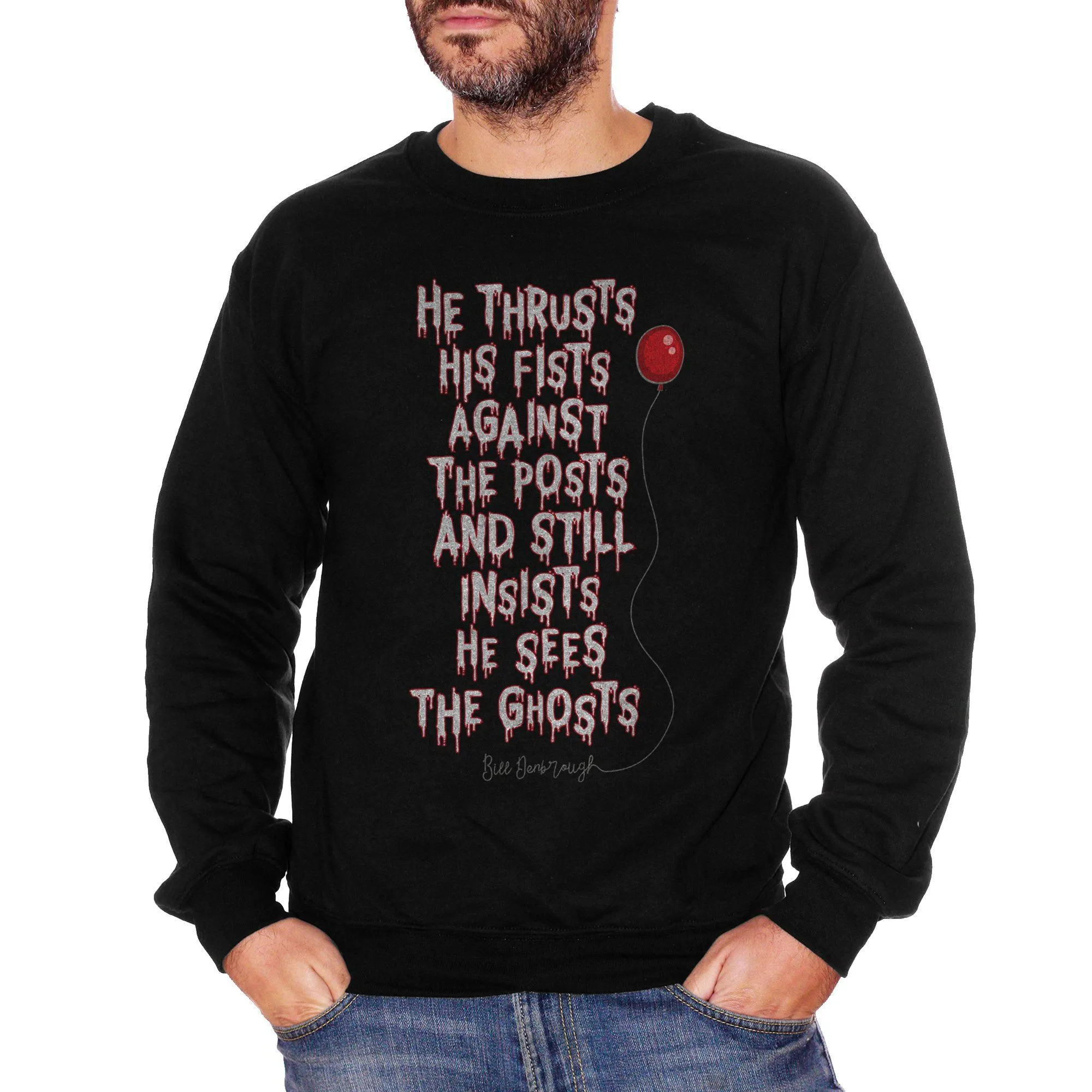 Felpa Girocollo Movie Book Stephen King Quotes Ghost - FAMOSI