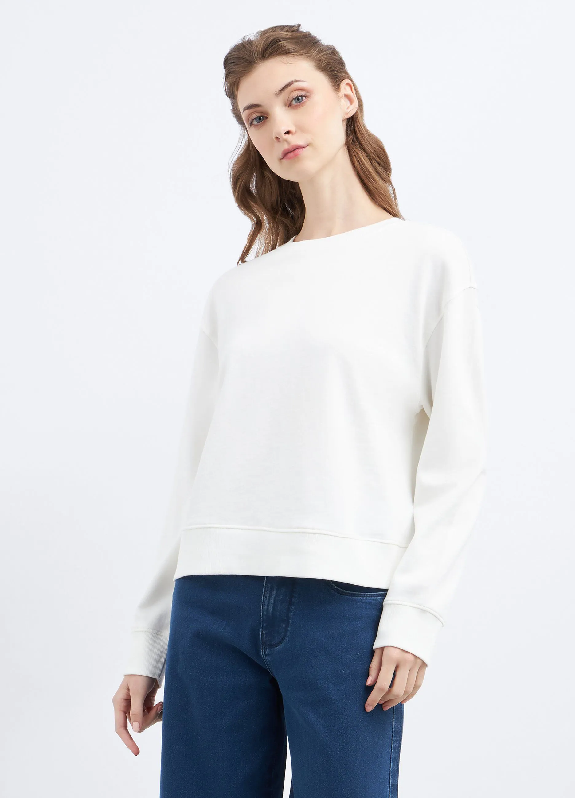 Felpa in puro cotone donna