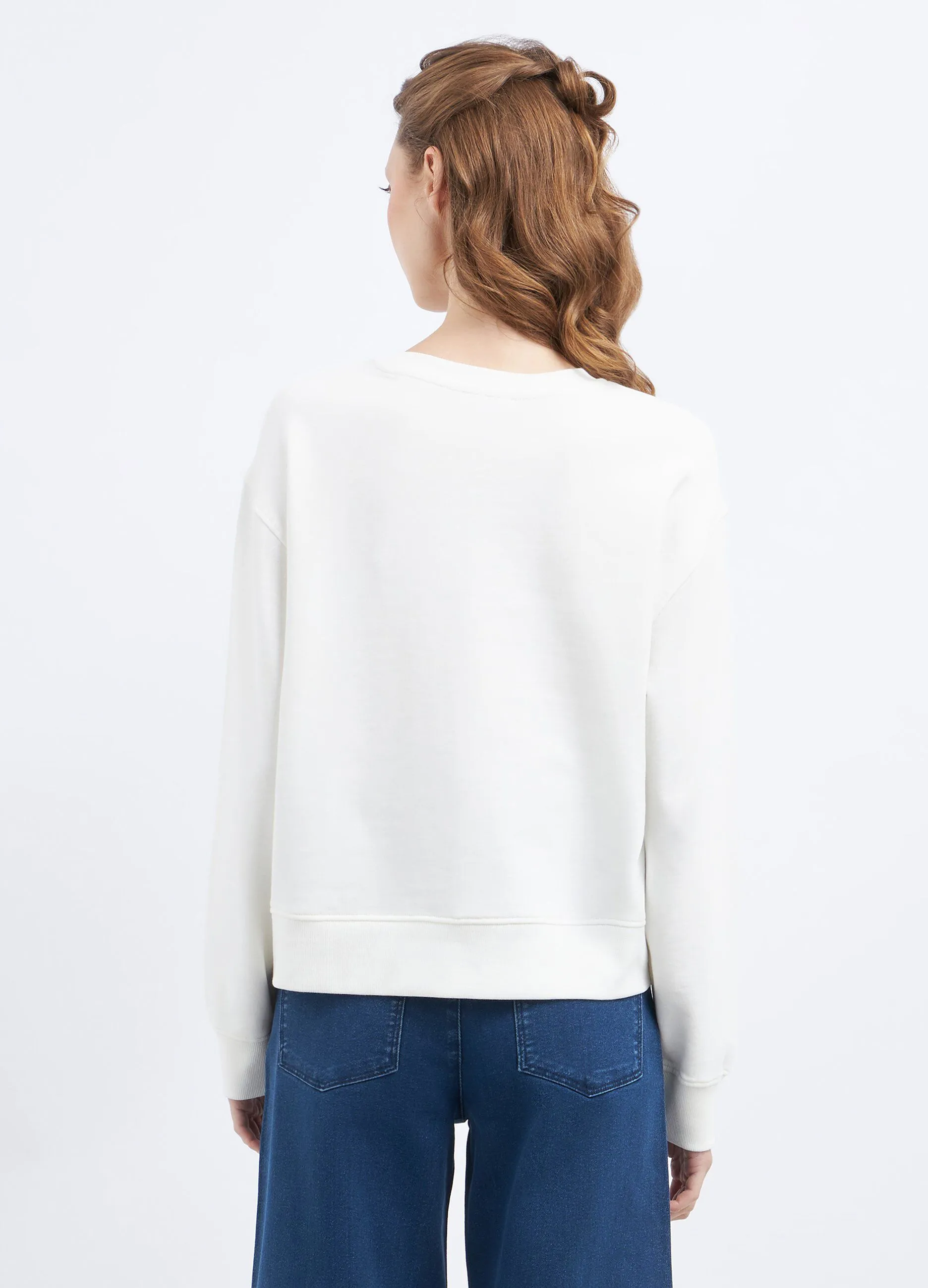 Felpa in puro cotone donna