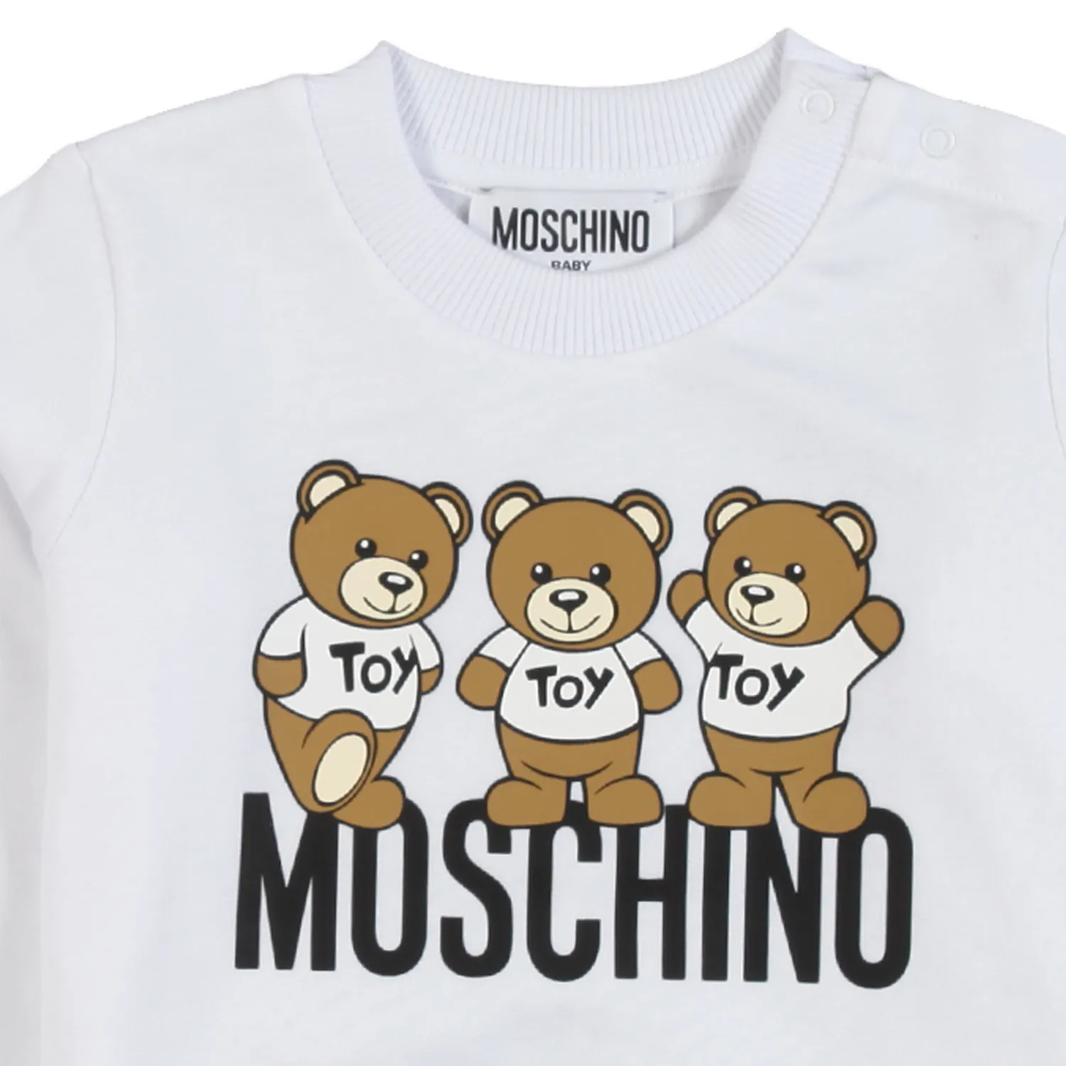 Felpa Moschino Bianca Bimba E Bimbo