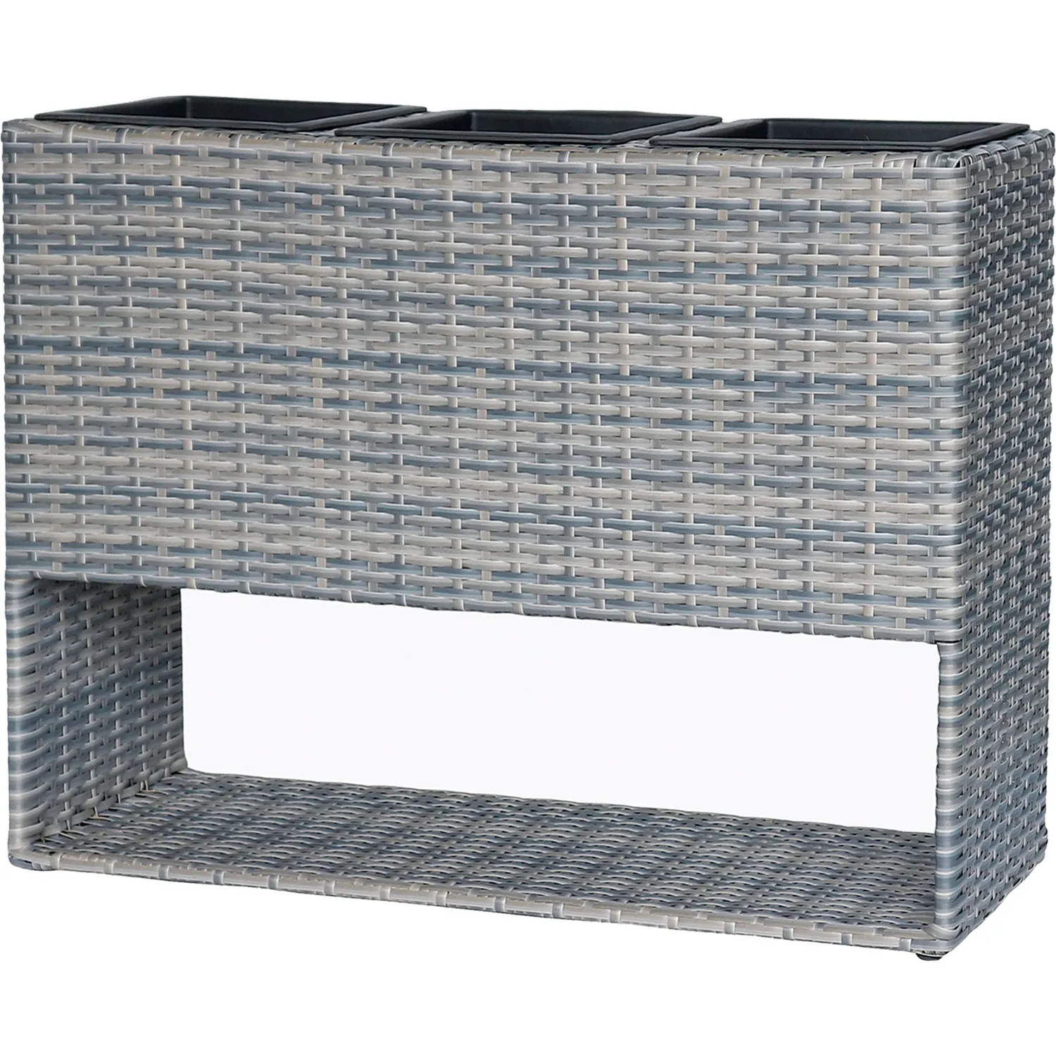 Fioriera da esterno rialzata Wave 60x82x28 cm grigio