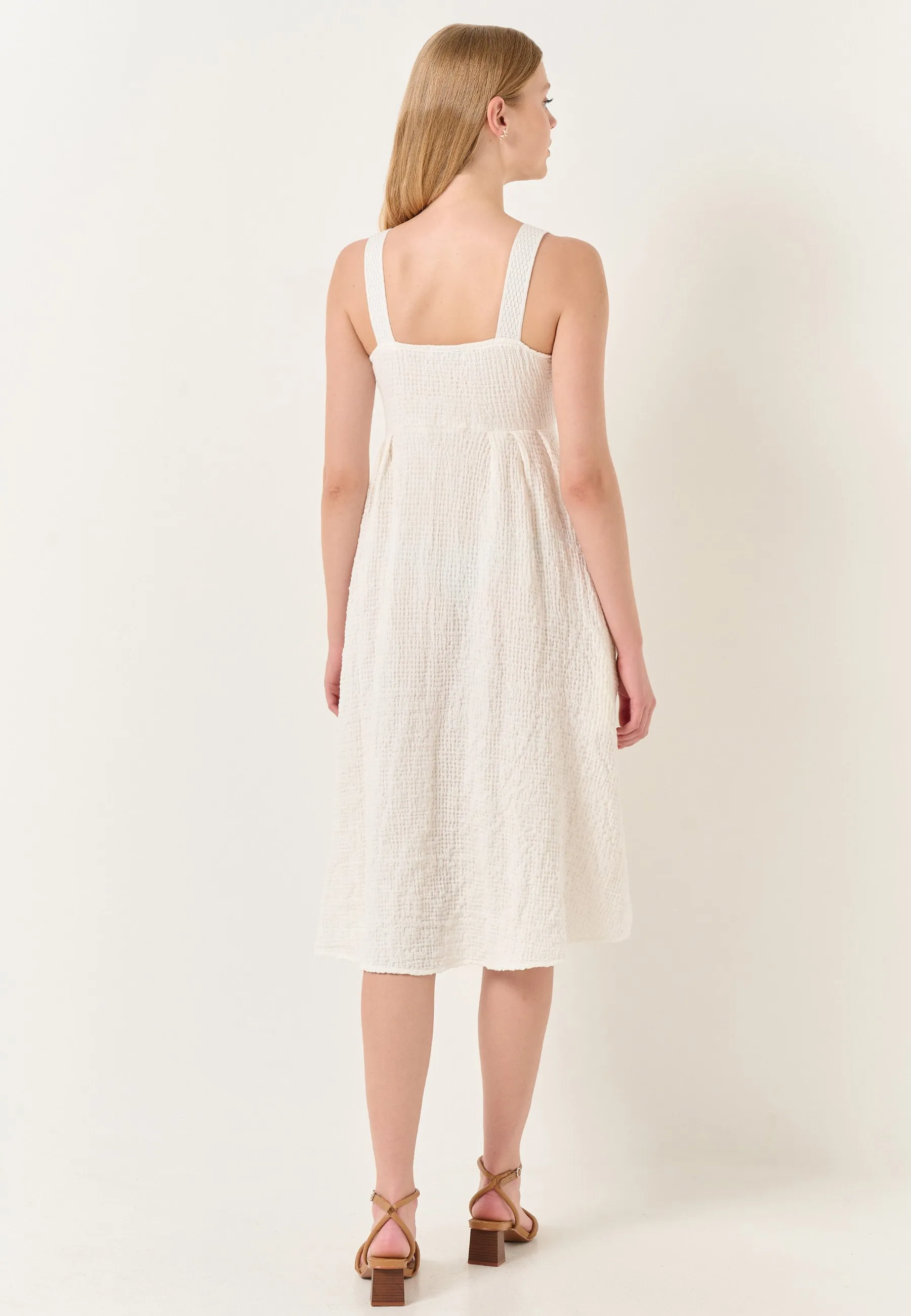 FLAT NECK THICK STRAPS - Vestito estivo