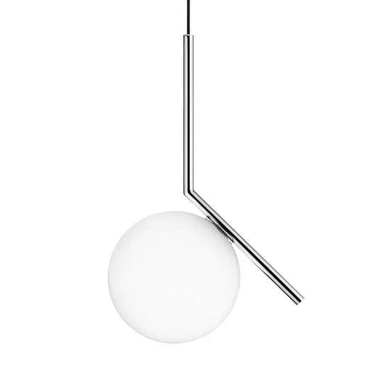 FLOS IC S1 lampada a sospensione di design, cromo Ø 20 cm