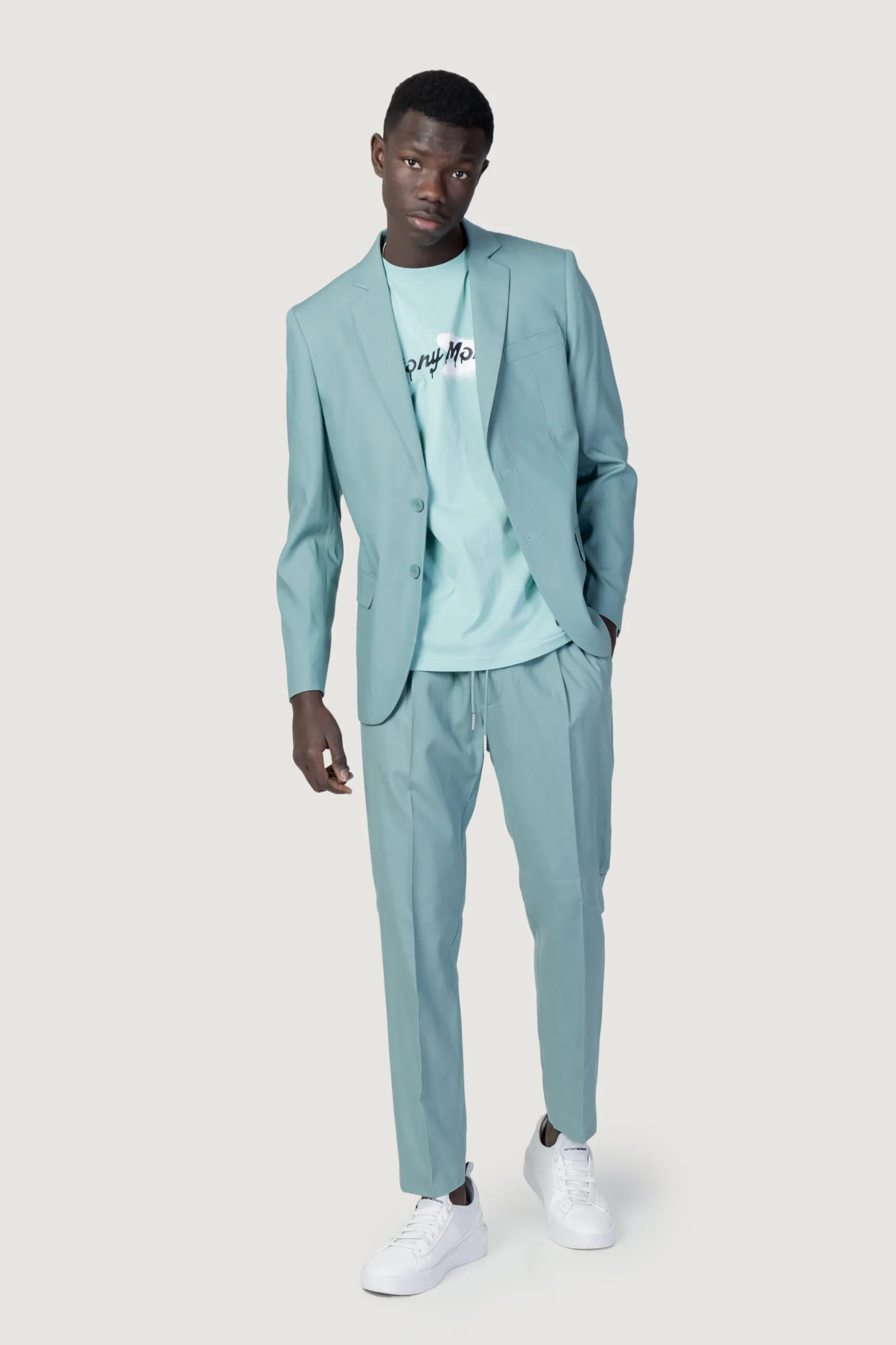Giacca da completo Antony Morato cora regular fit in tes Verde