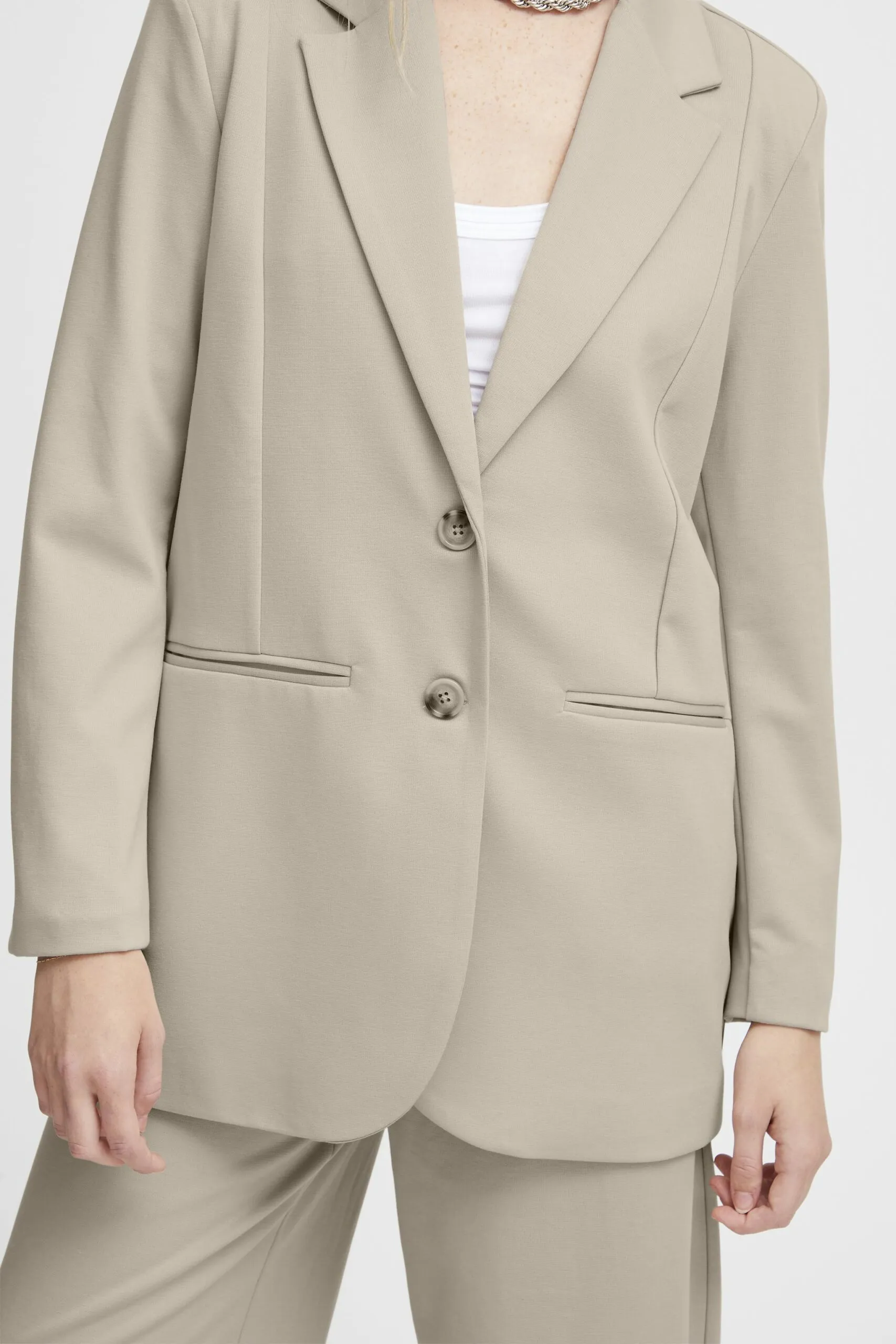 Giacca Ichi IHKATE SUS OVERSIZE BL Beige