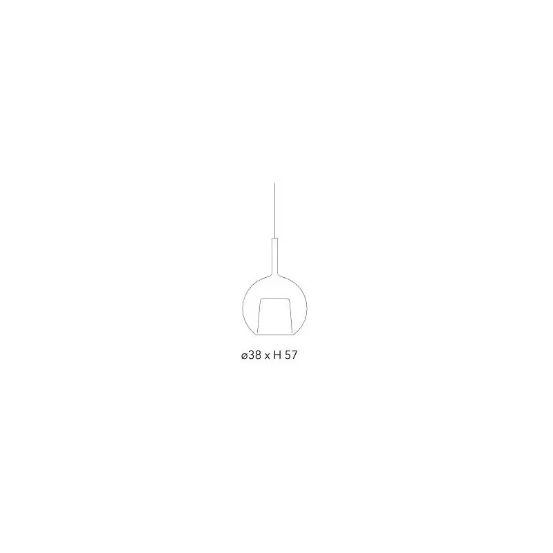 Glo Large lampada a sospensione struttura in metallo cromato lucido e vetro borosilicato - Rosone escluso