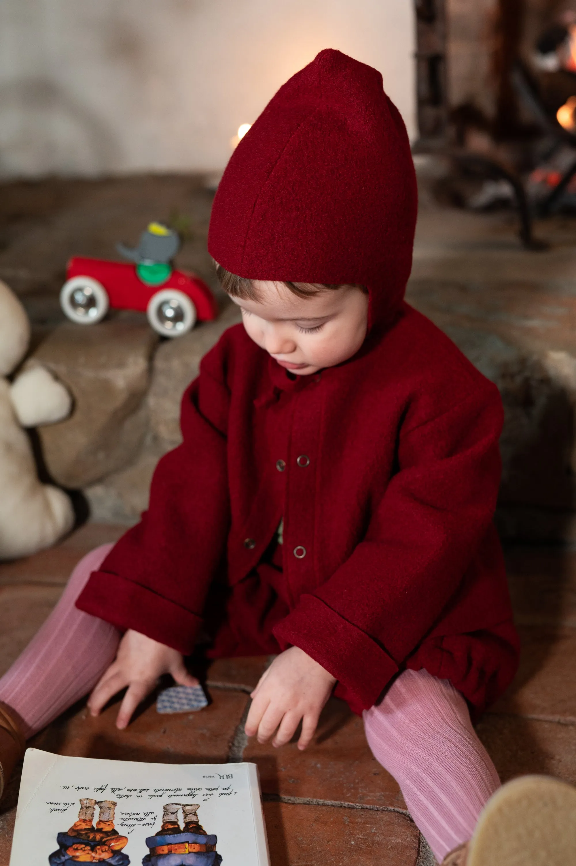 GNOMO  cardigan in lana cotta
