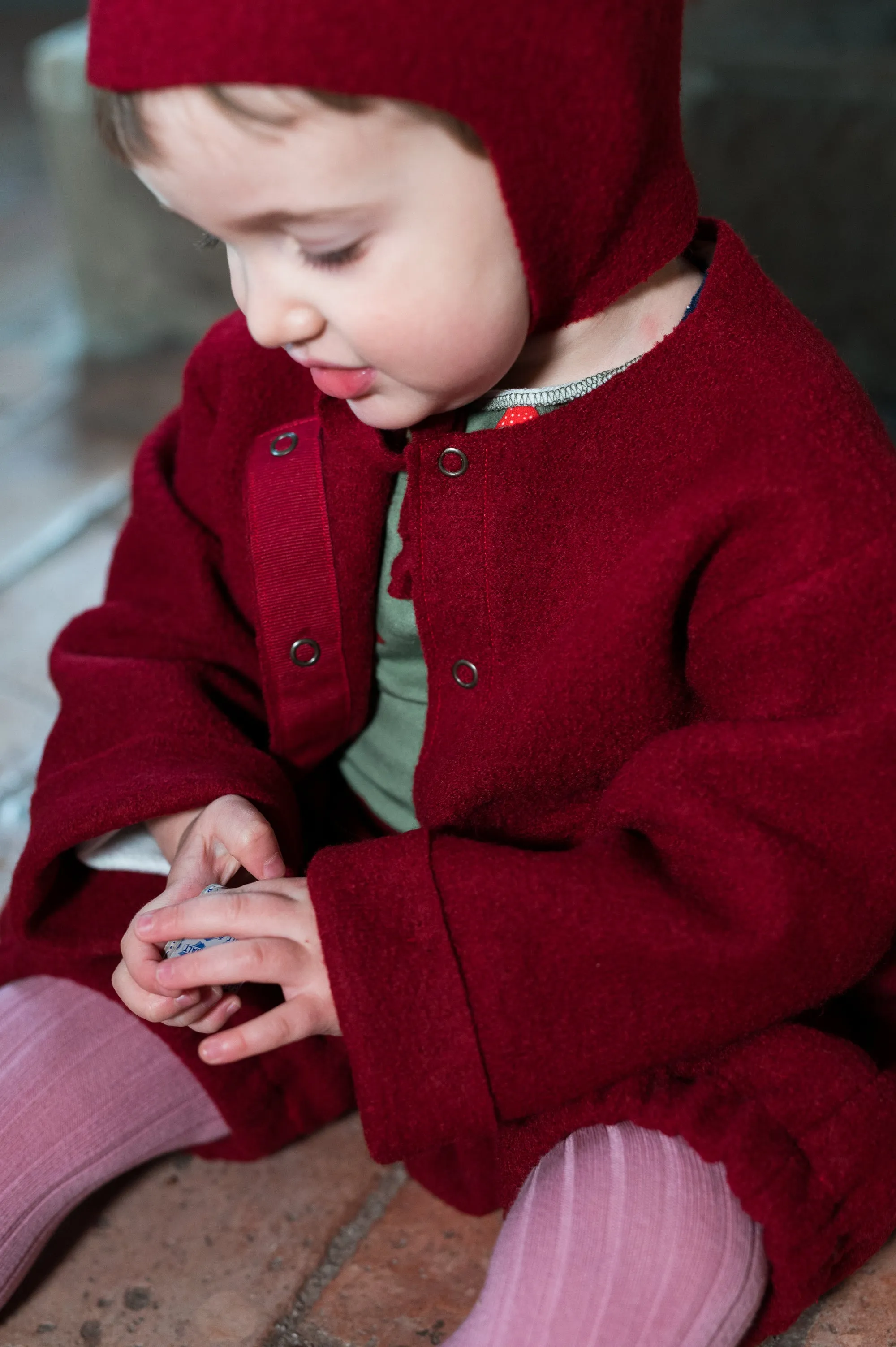 GNOMO  cardigan in lana cotta