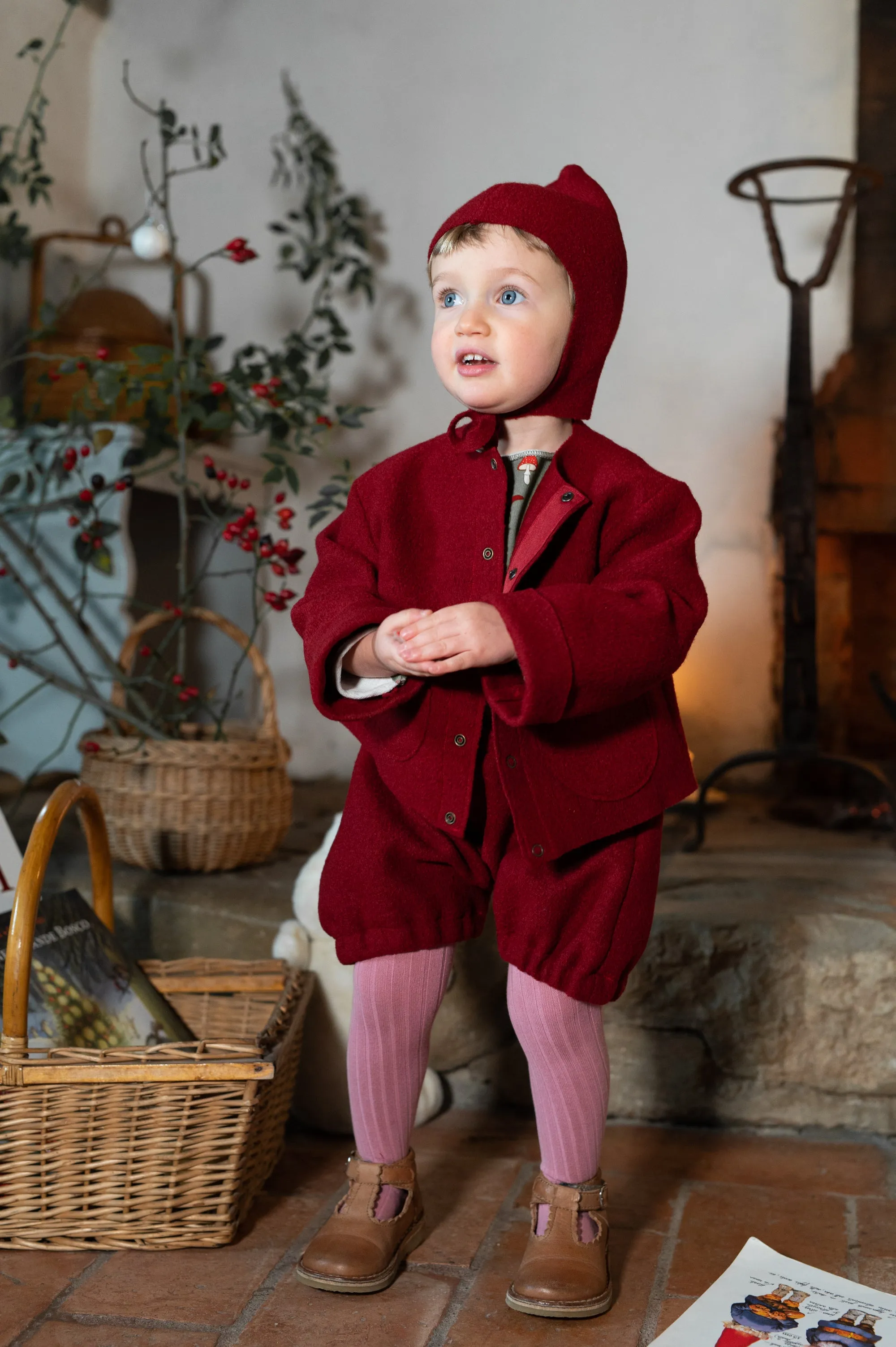 GNOMO  cardigan in lana cotta