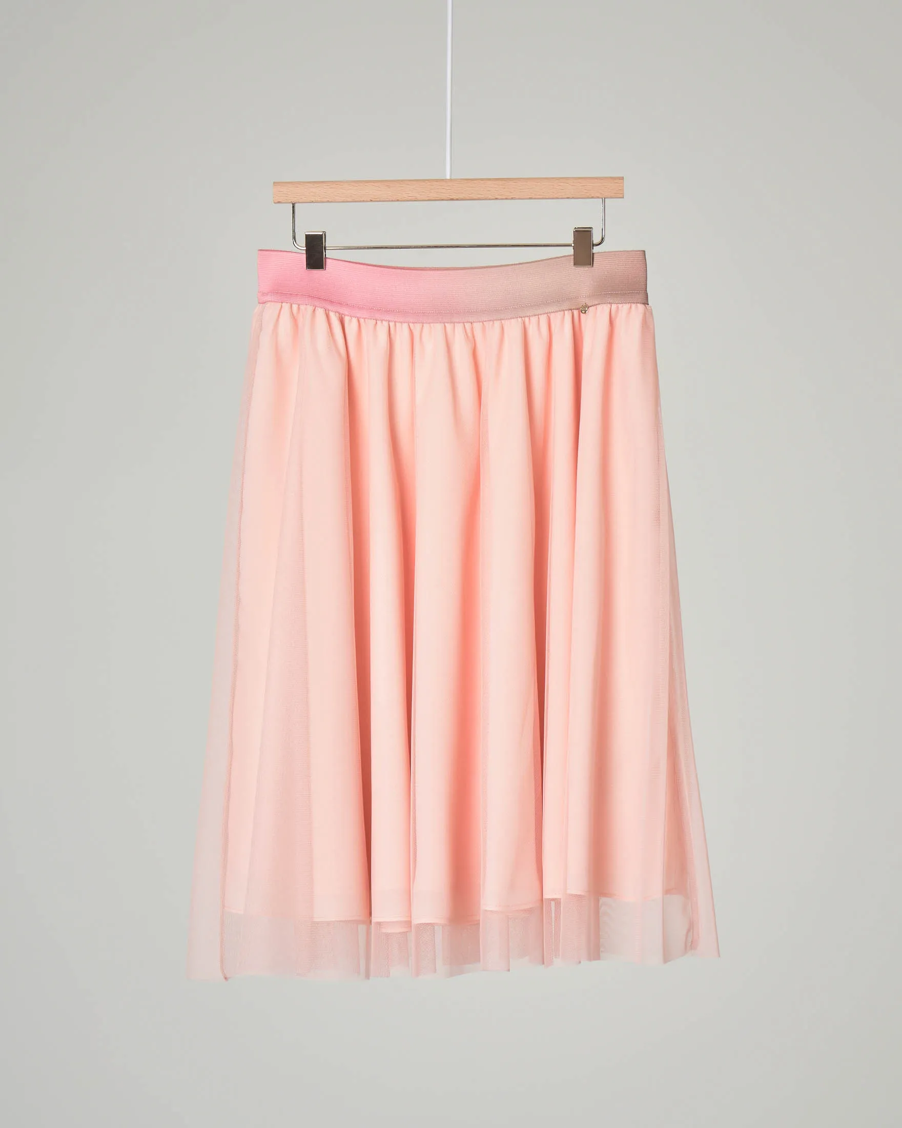 Gonna in tulle color cipria con elastico in vita 12-16 anni