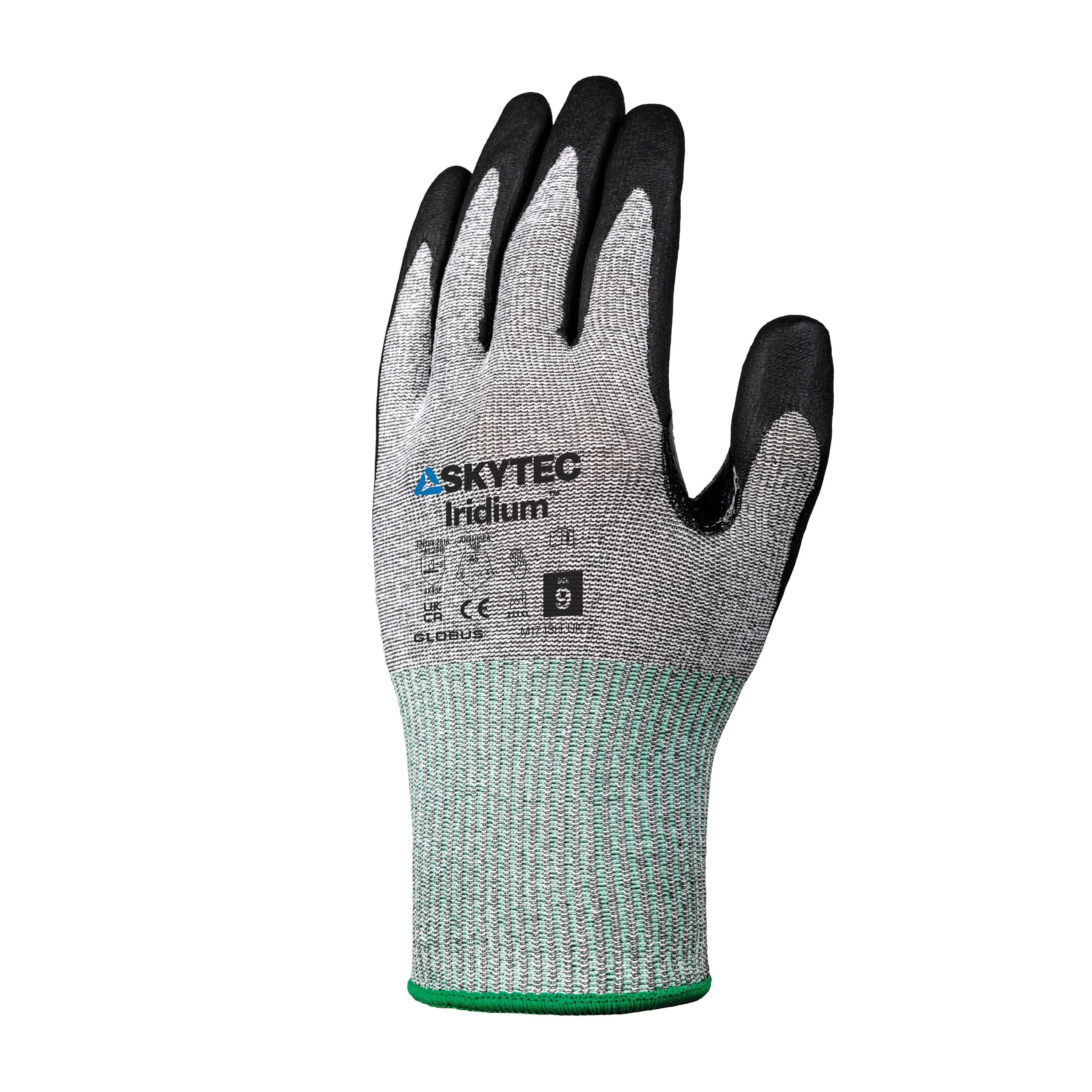 Guanti da lavoro Skytec Eco Iridium, Tg. XXL, in HPPE, Poliestere, col. Nero, grigio