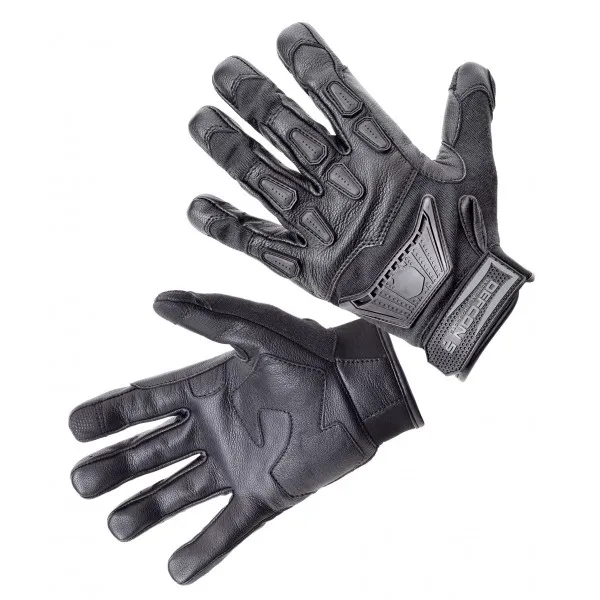 Guanti Defcon5 in kevlar con protezioni in plastica Nero