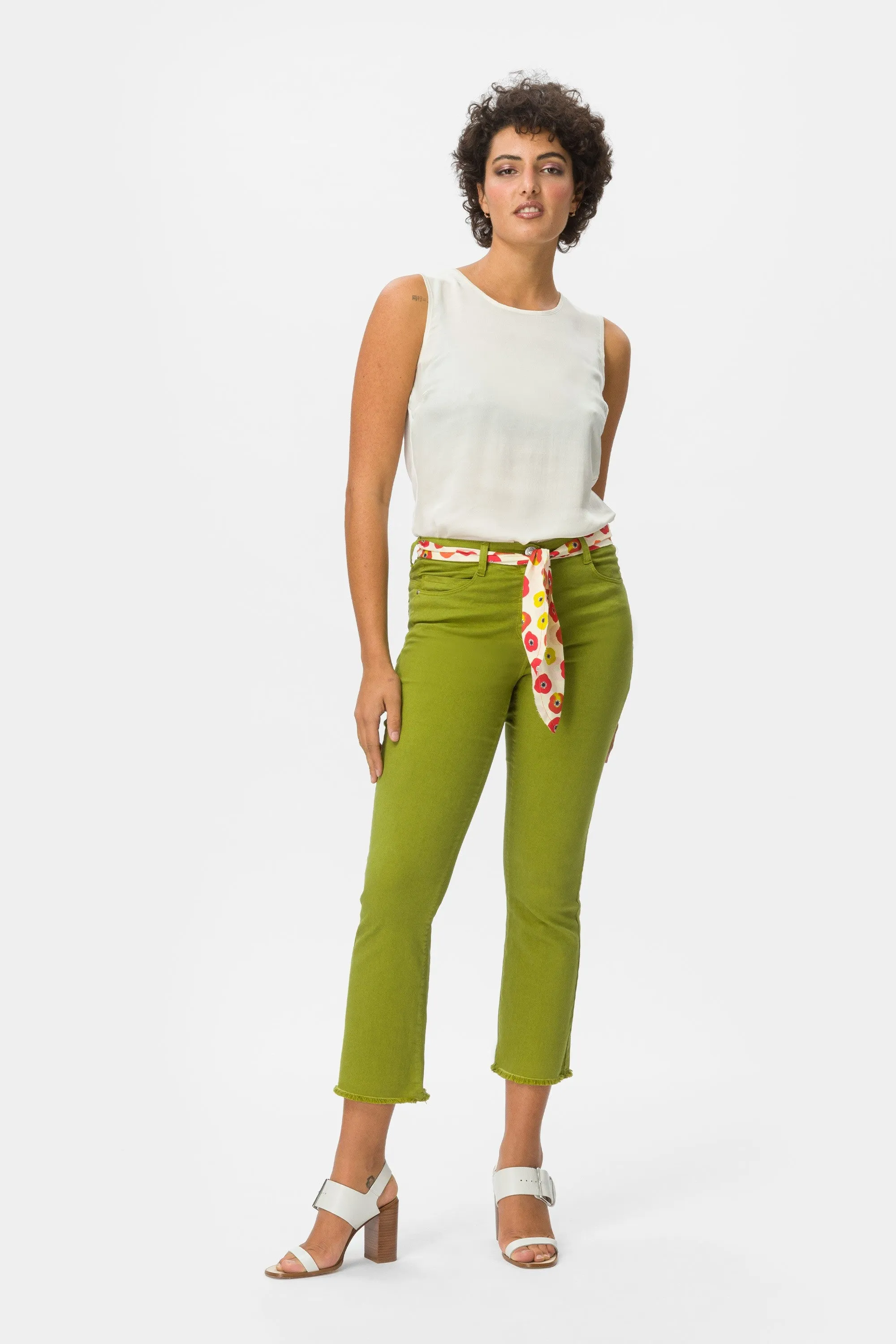 Hippie Sg3 Jeans cotone super stretch con orlo sfrangiato
