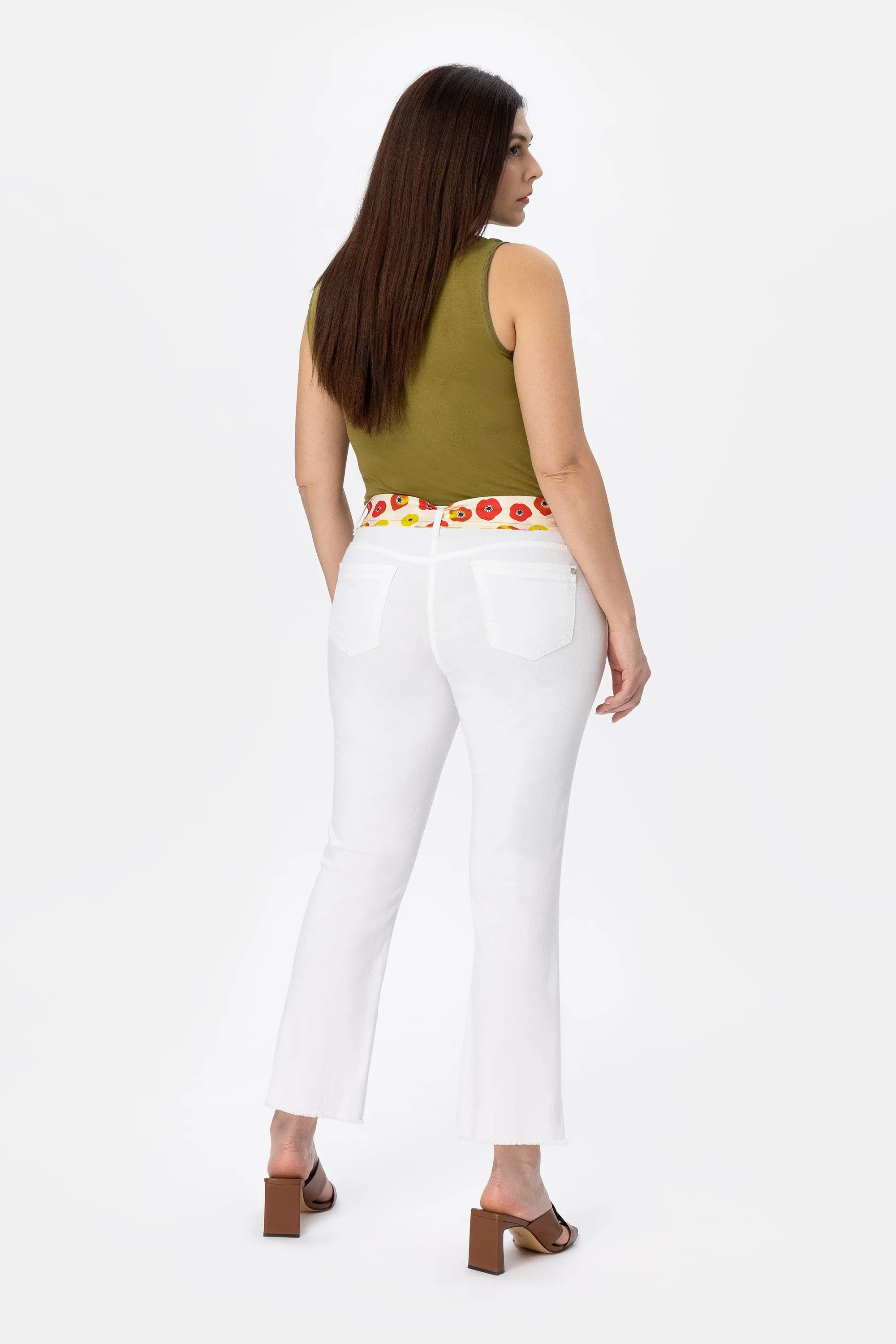 Hippie Sg3 Jeans cotone super stretch con orlo sfrangiato