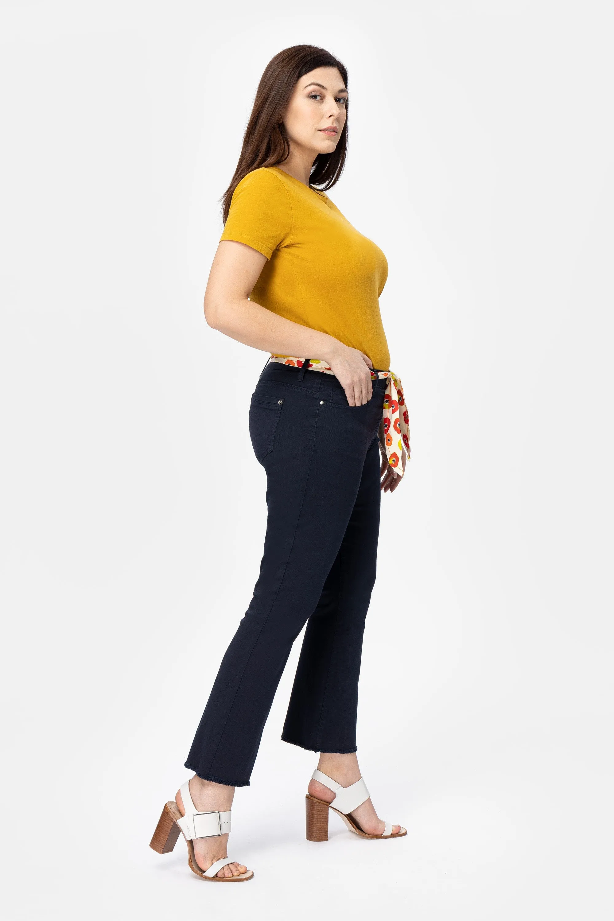 Hippie Sg3 Jeans cotone super stretch con orlo sfrangiato