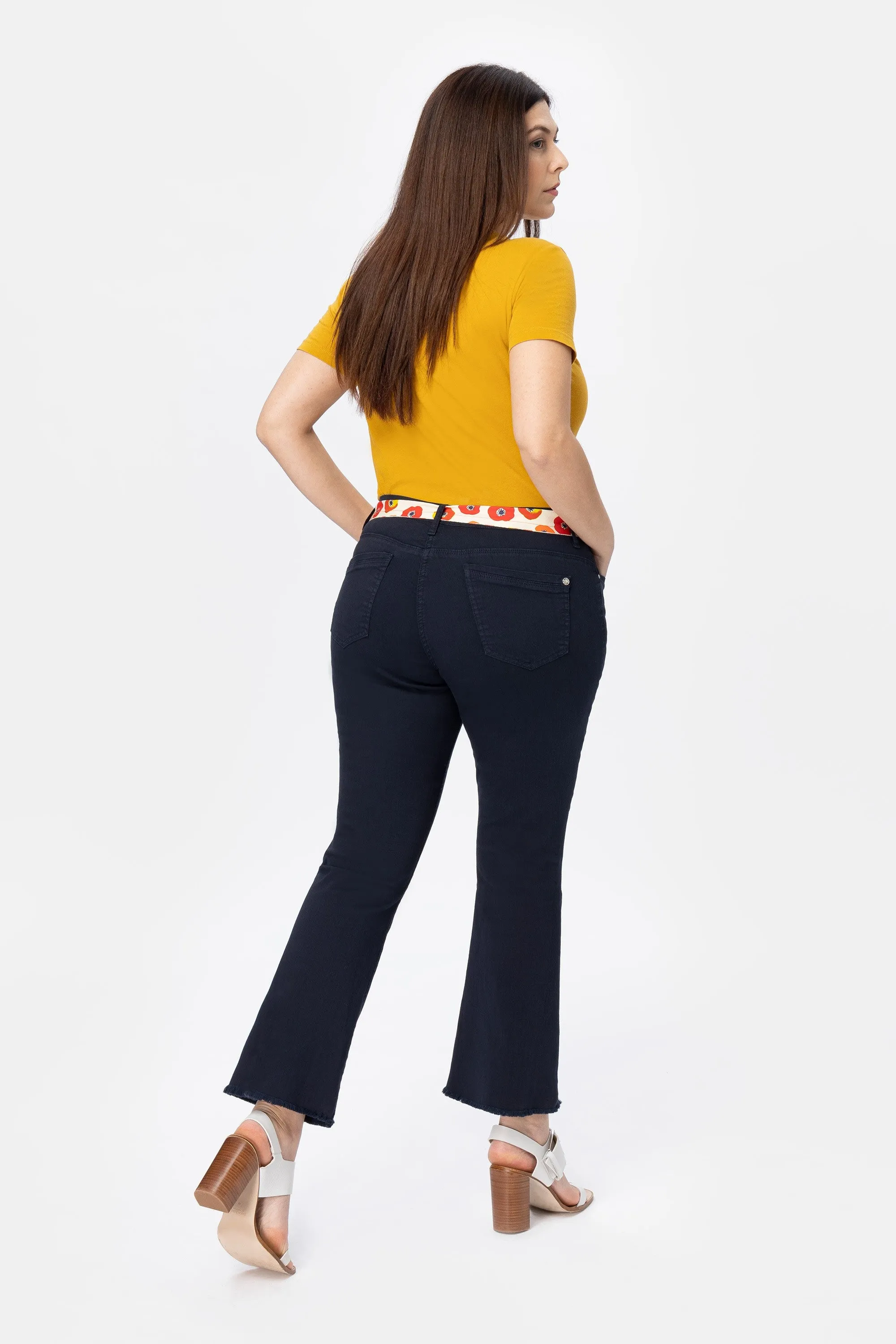 Hippie Sg3 Jeans cotone super stretch con orlo sfrangiato