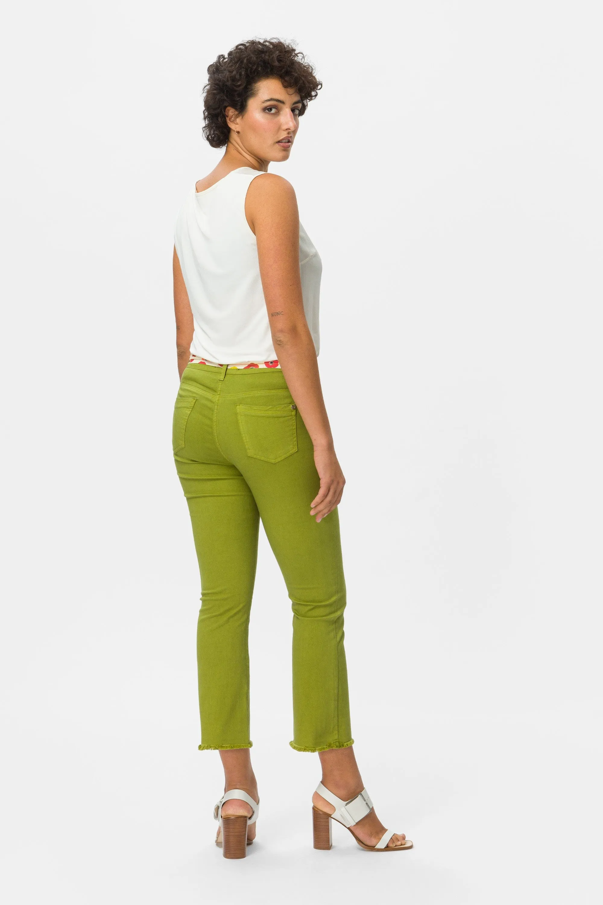 Hippie Sg3 Jeans cotone super stretch con orlo sfrangiato
