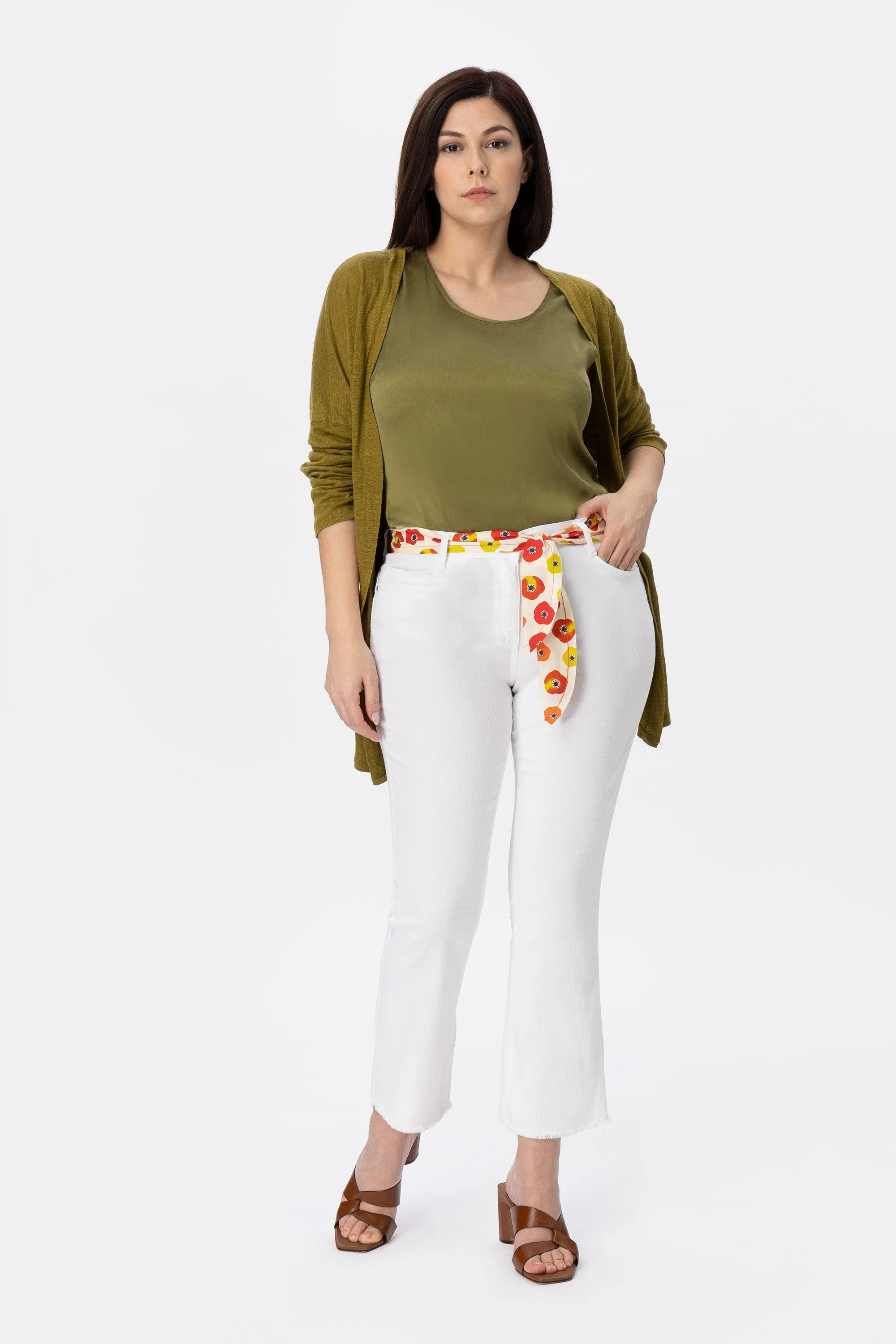 Hippie Sg3 Jeans cotone super stretch con orlo sfrangiato