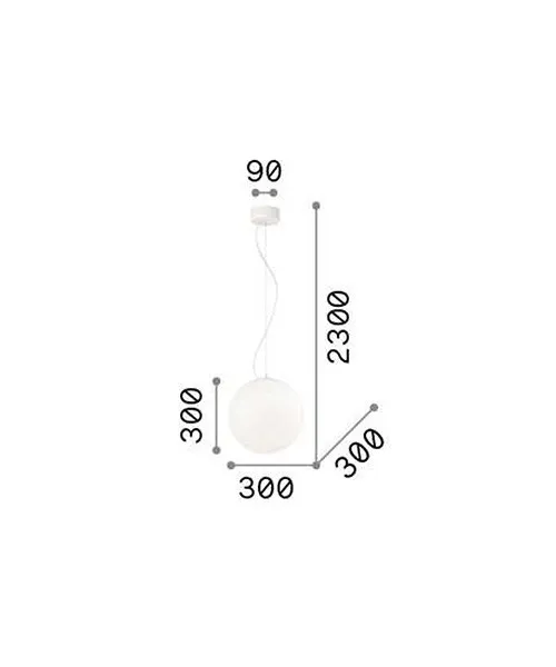 IDEAL-LUX Mapa Bianco SP1 D30 Lampadario Moderno