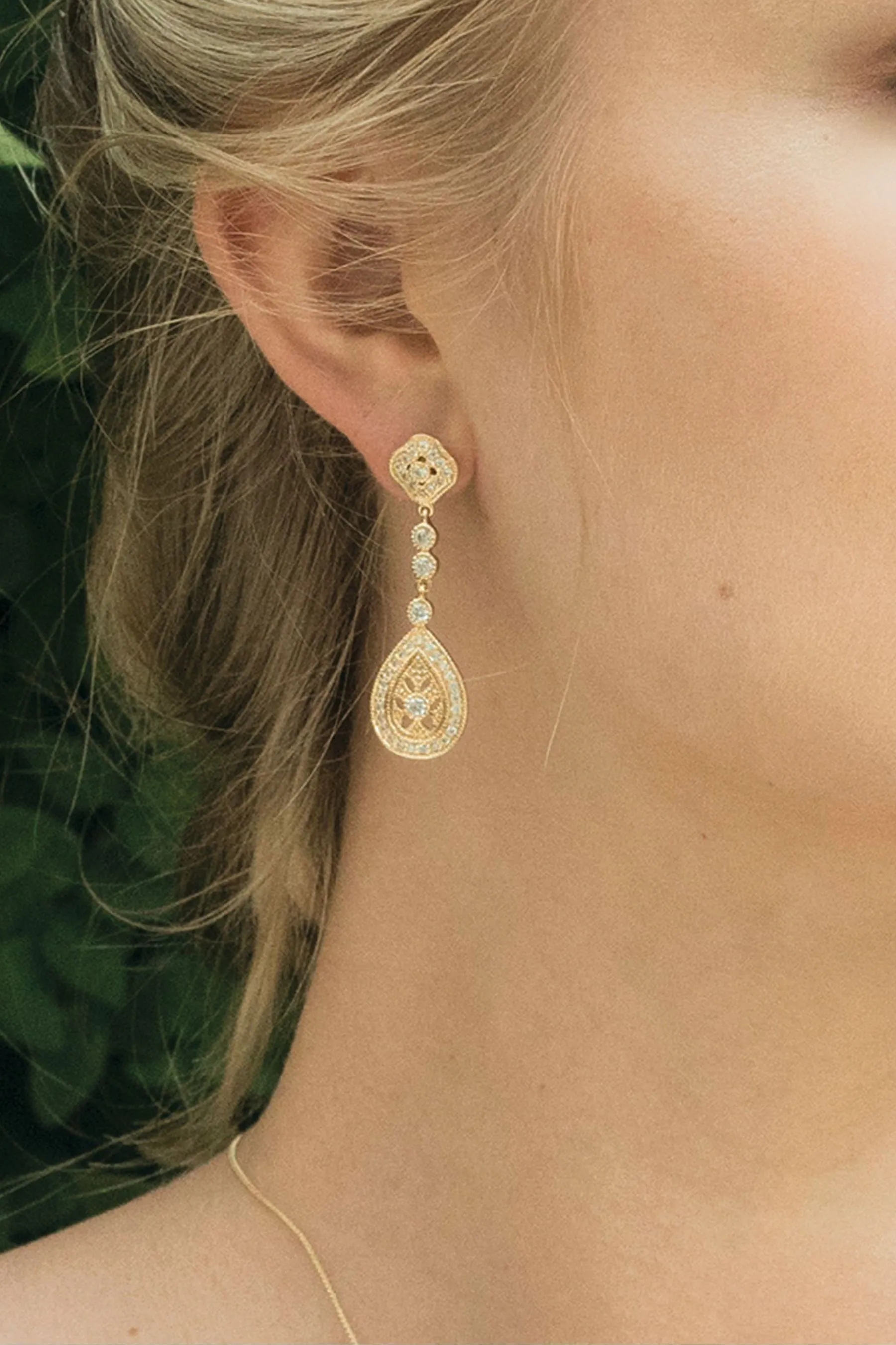 Ivory & Co - Moonstruck - Orecchini vintage con pavé di cristalli