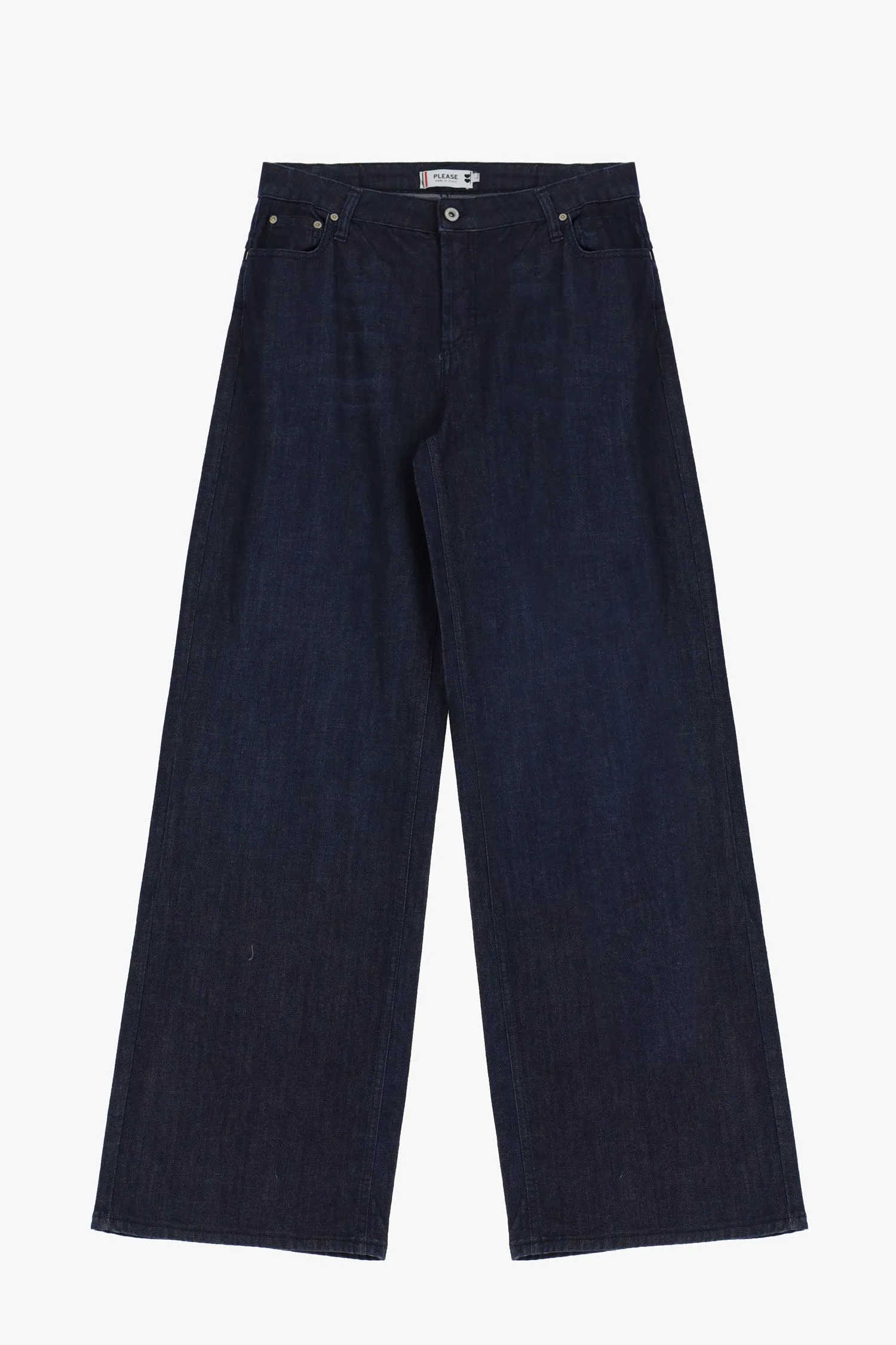  Jeans a gamba ampia con vita bassa 