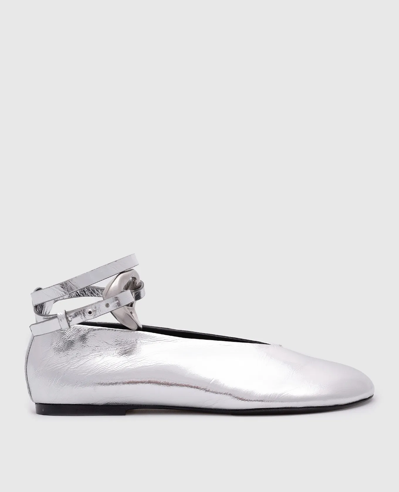 Jil Sander Ballerine in pelle argento J15WZ0016P5802