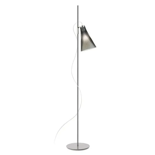 Kartell K-Lux, lampada da terra a 1 luce, grigio/smoky