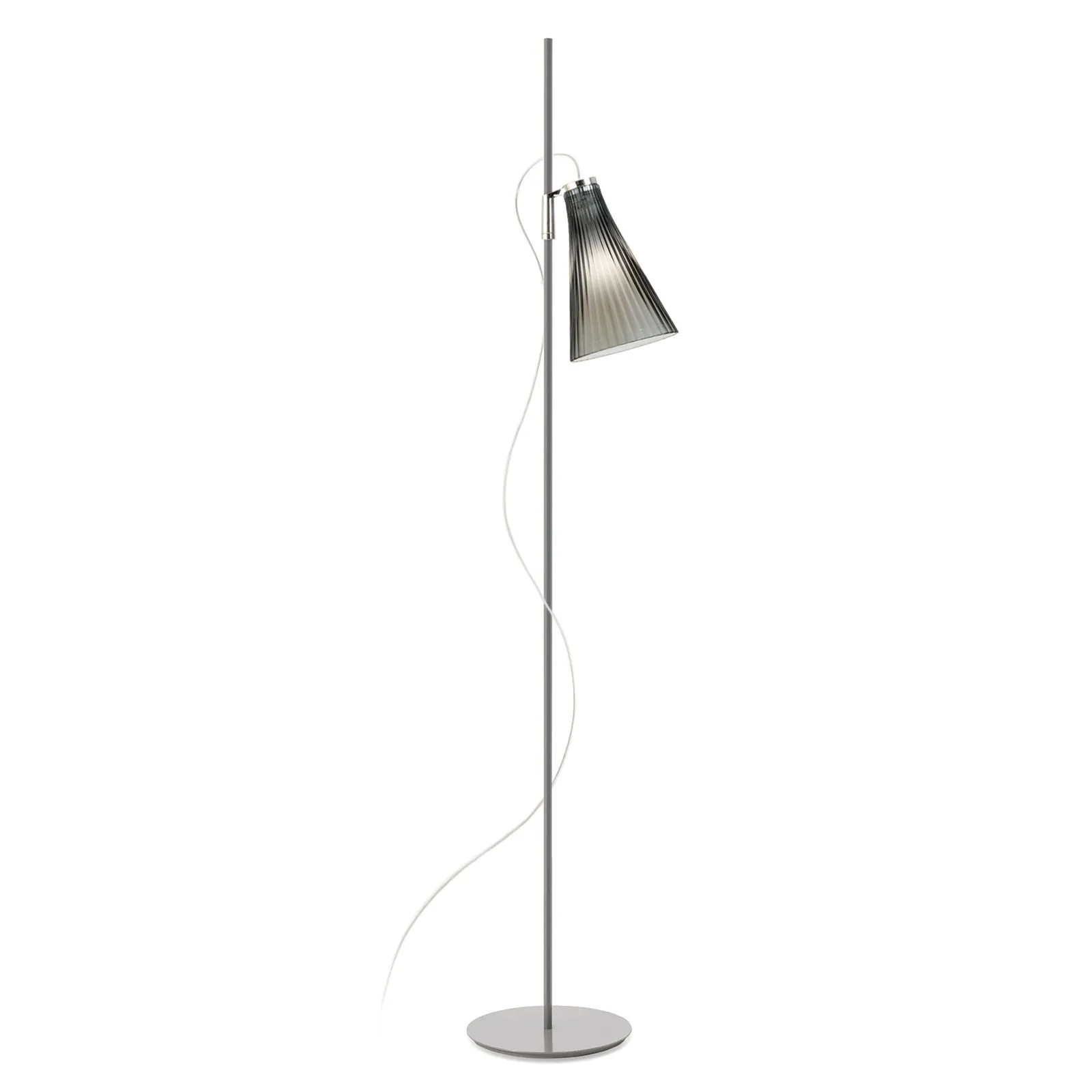 Kartell K-Lux, lampada da terra a 1 luce, grigio/smoky
