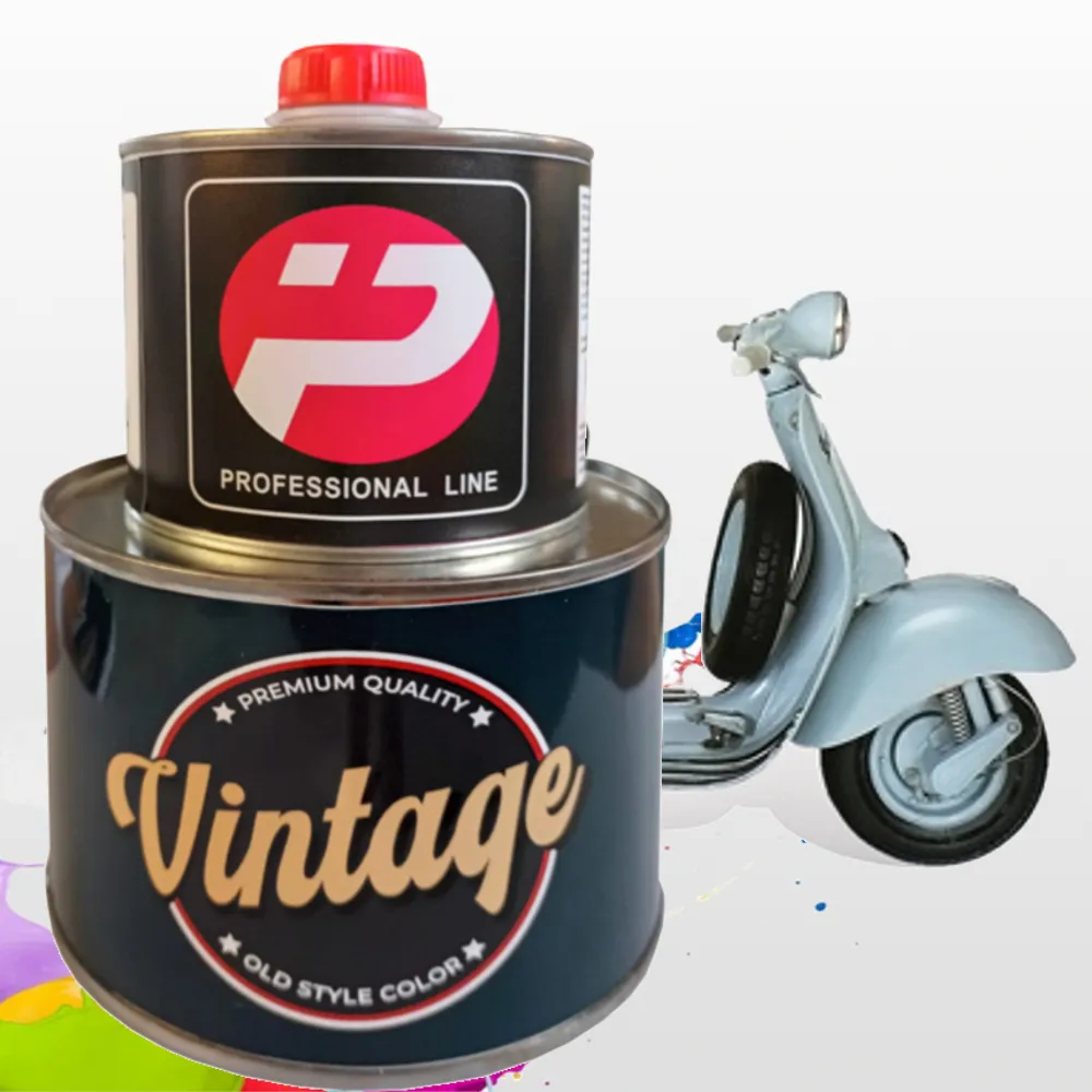 kit Vernice Acrilica 2K Grigio celeste chiaro lucido diretto per Piaggio Vespa 500g 