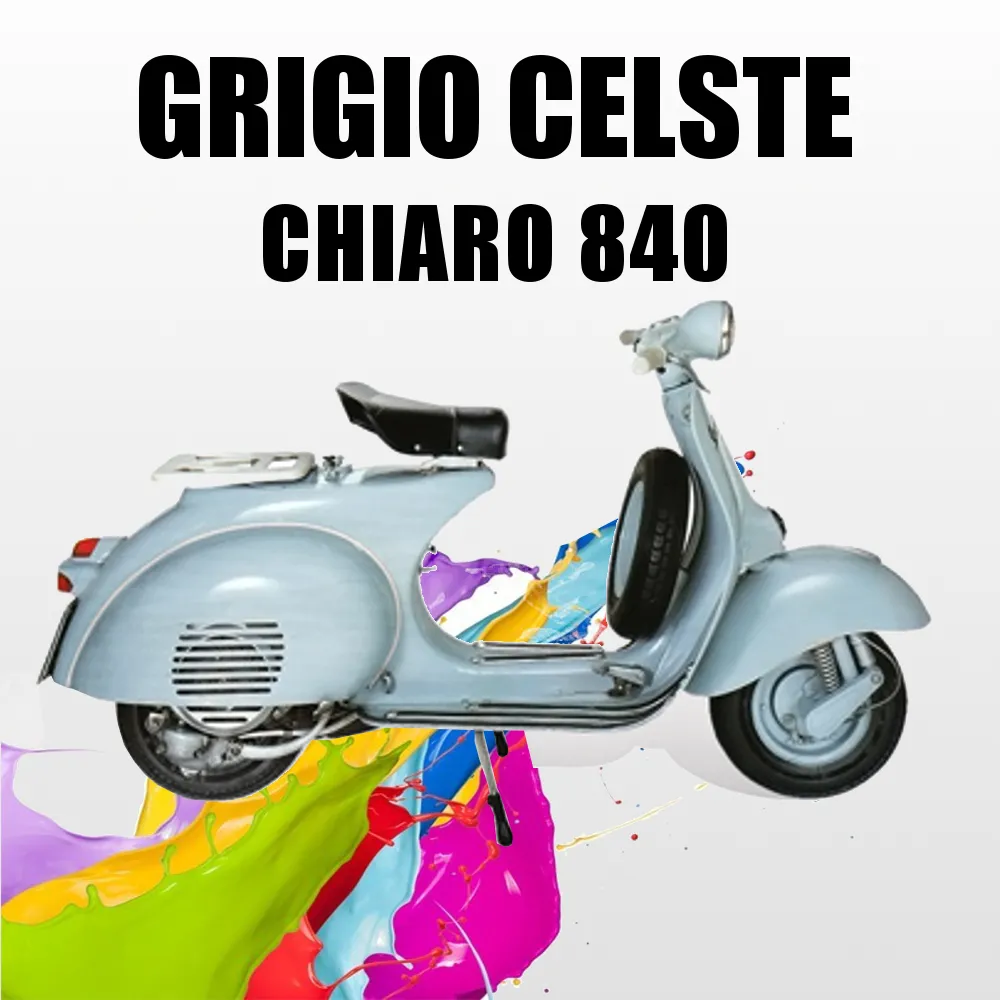 kit Vernice Acrilica 2K Grigio celeste chiaro lucido diretto per Piaggio Vespa 500g 