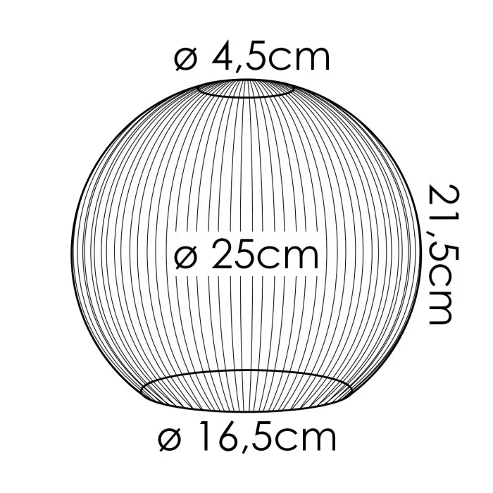 Koyoto Vetro di ricambio 25 cm Chiaro