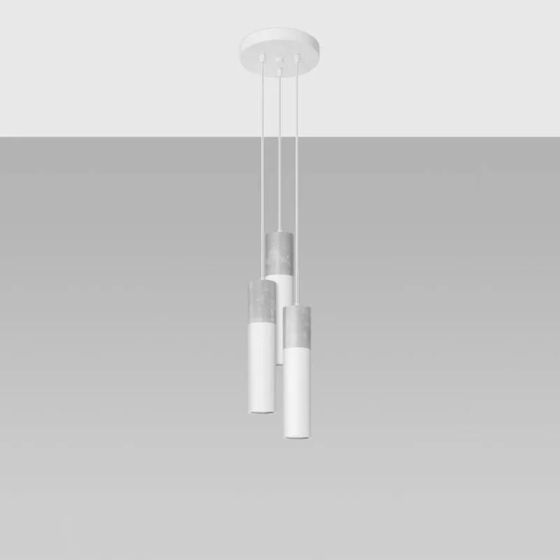 Lampada a Sospensione in Cemento Borgio 3P SOLLUX