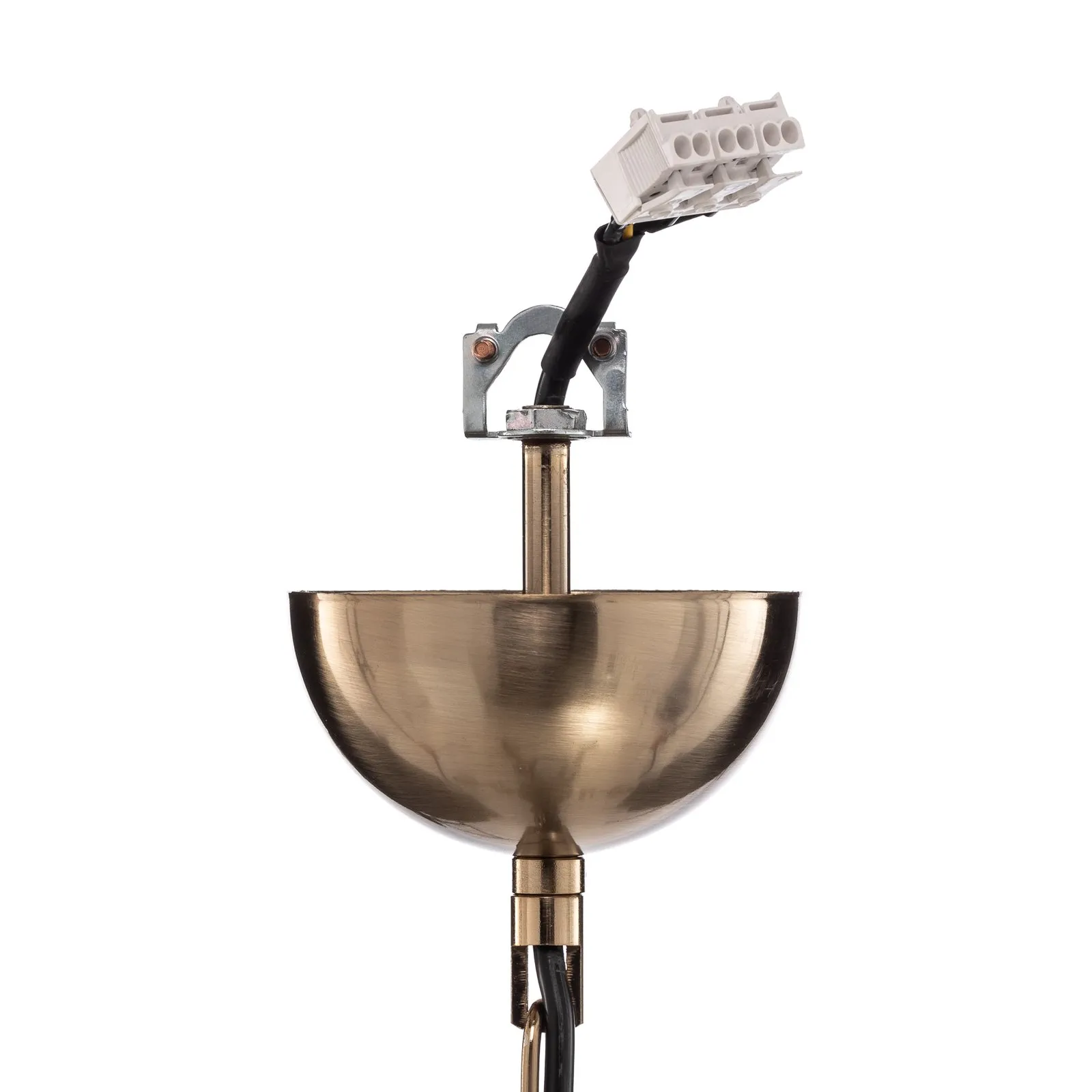 Lampadario Castro, ottone anticato, 5 luci