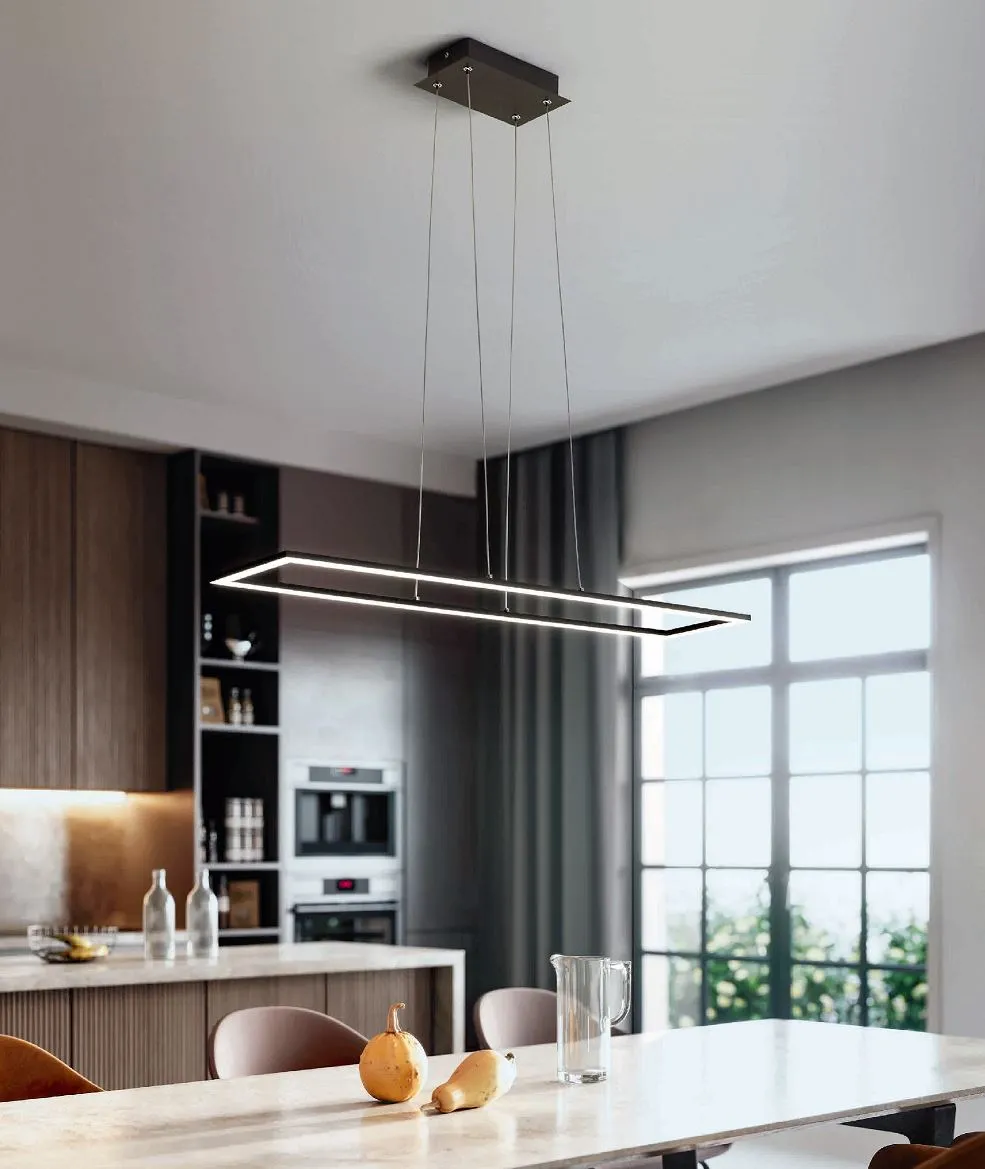 Lampadario Moderno Squadrato Per Tavolo Led 72w 3000k Quattro Affralux