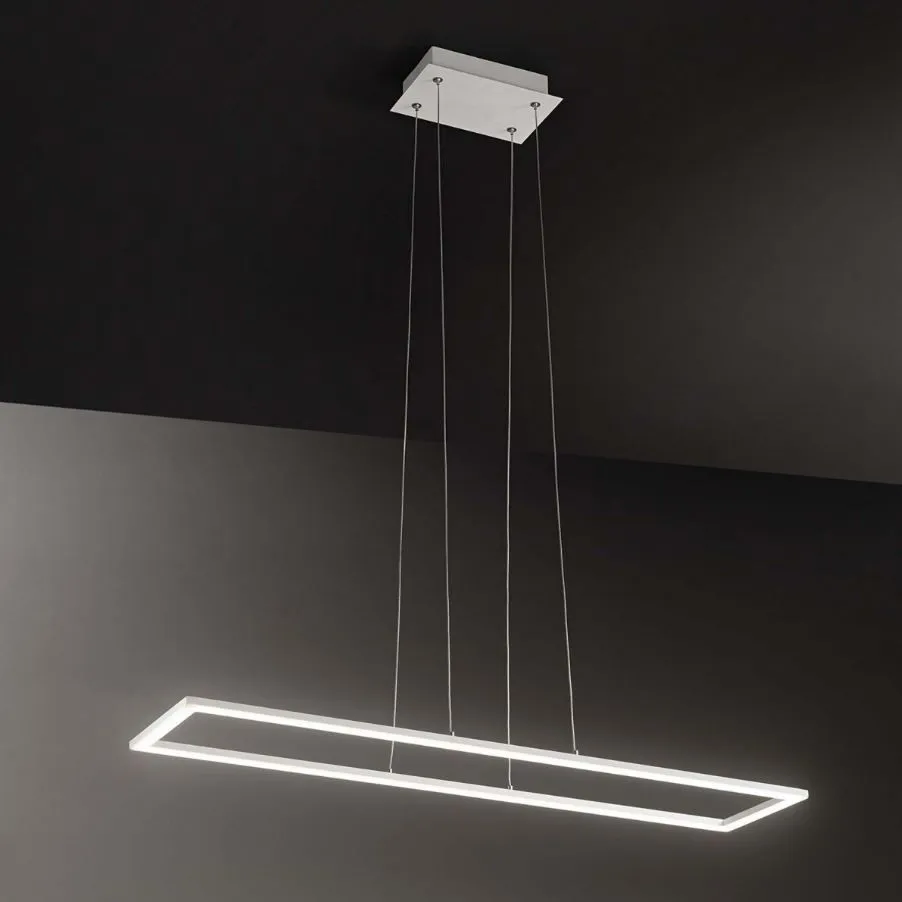 Lampadario Moderno Squadrato Per Tavolo Led 72w 3000k Quattro Affralux