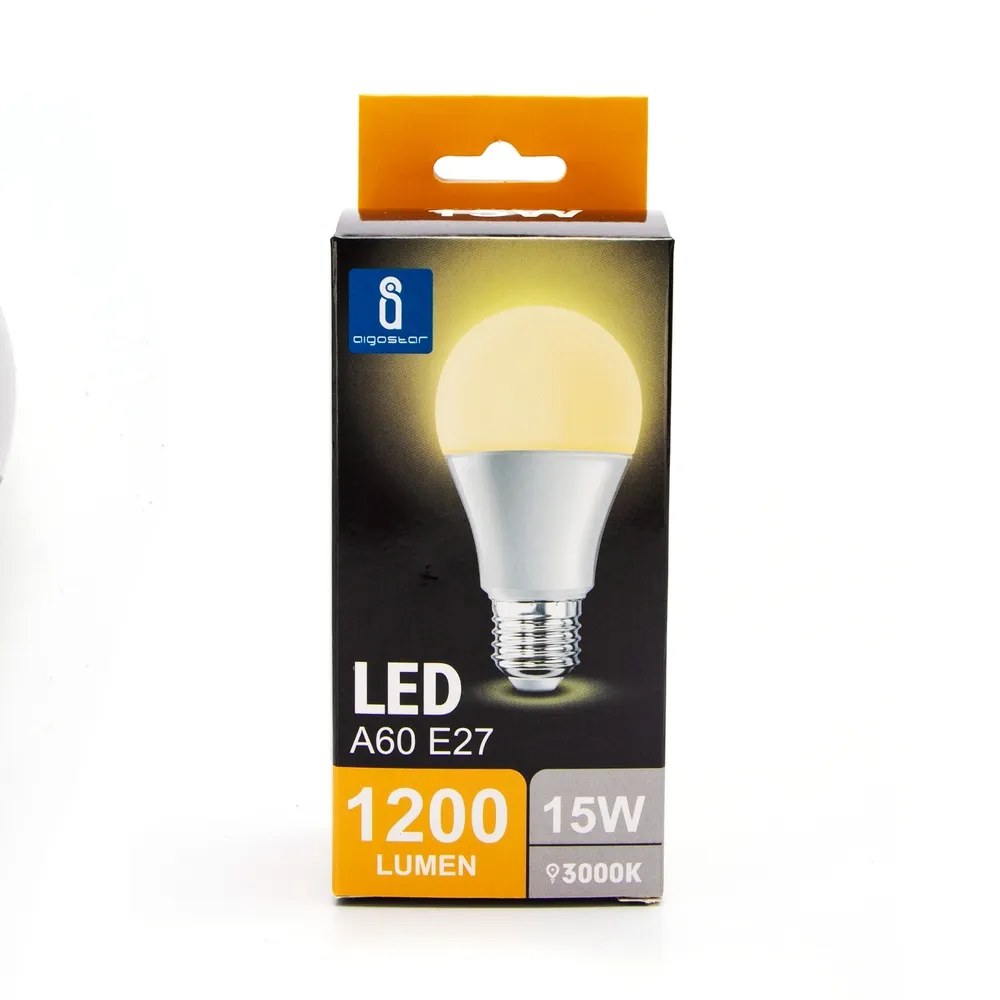Lampadina Led E27 A60 a bulbo 15W Bianco caldo 3000K Aigostar