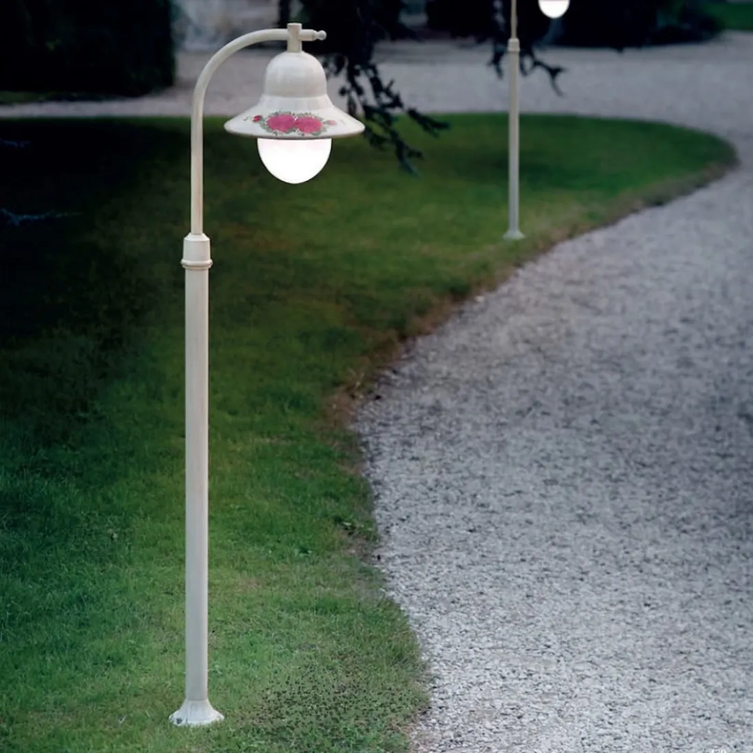 Lampioncino palo classico Ferroluce IMPERIA A202 TE E27 LED alluminio lampada terra