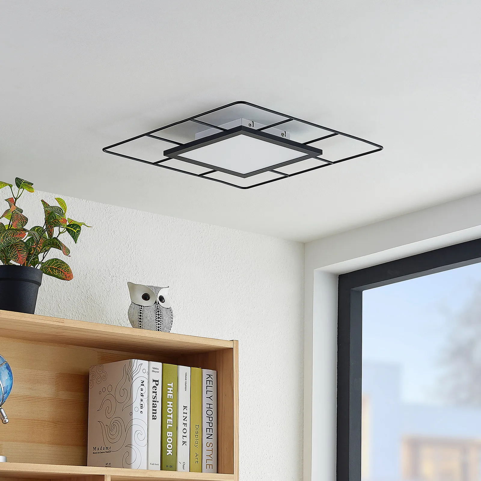 Lindby Khai Plafoniera LED, Stepdim, 45 x 45 cm
