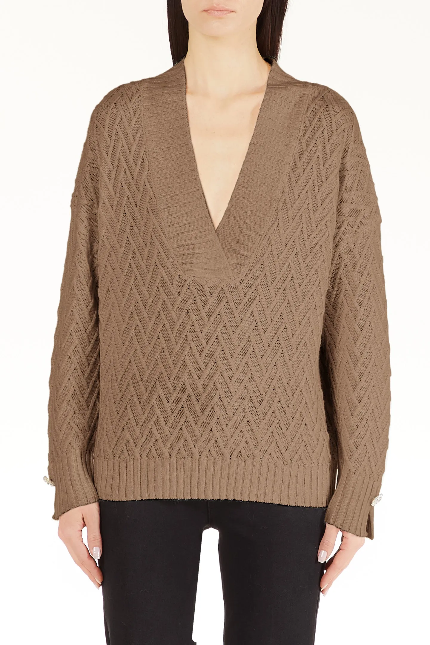 Liu Jo V-Neck Sweater / Beige