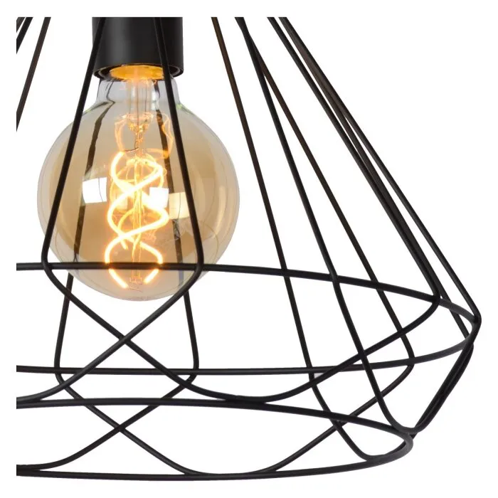 Lucide KYARA Lampada a Sospensione Nero, 1-Luce