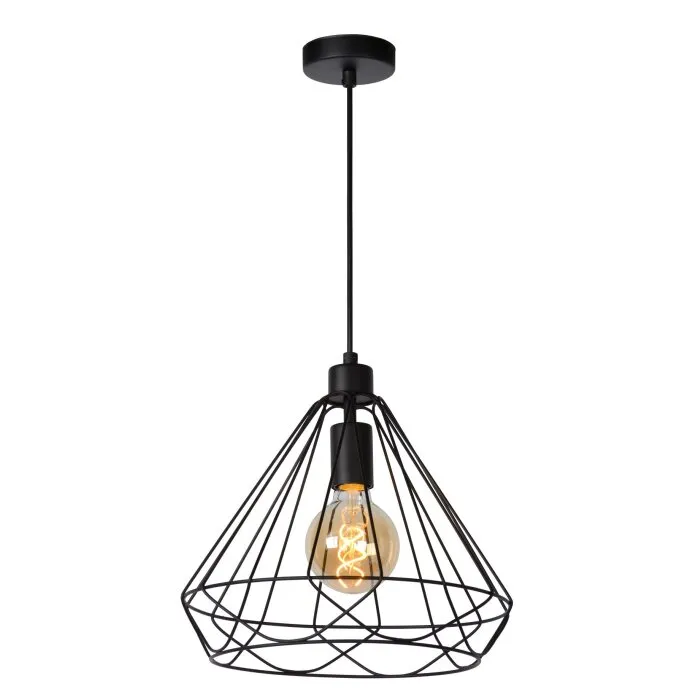 Lucide KYARA Lampada a Sospensione Nero, 1-Luce